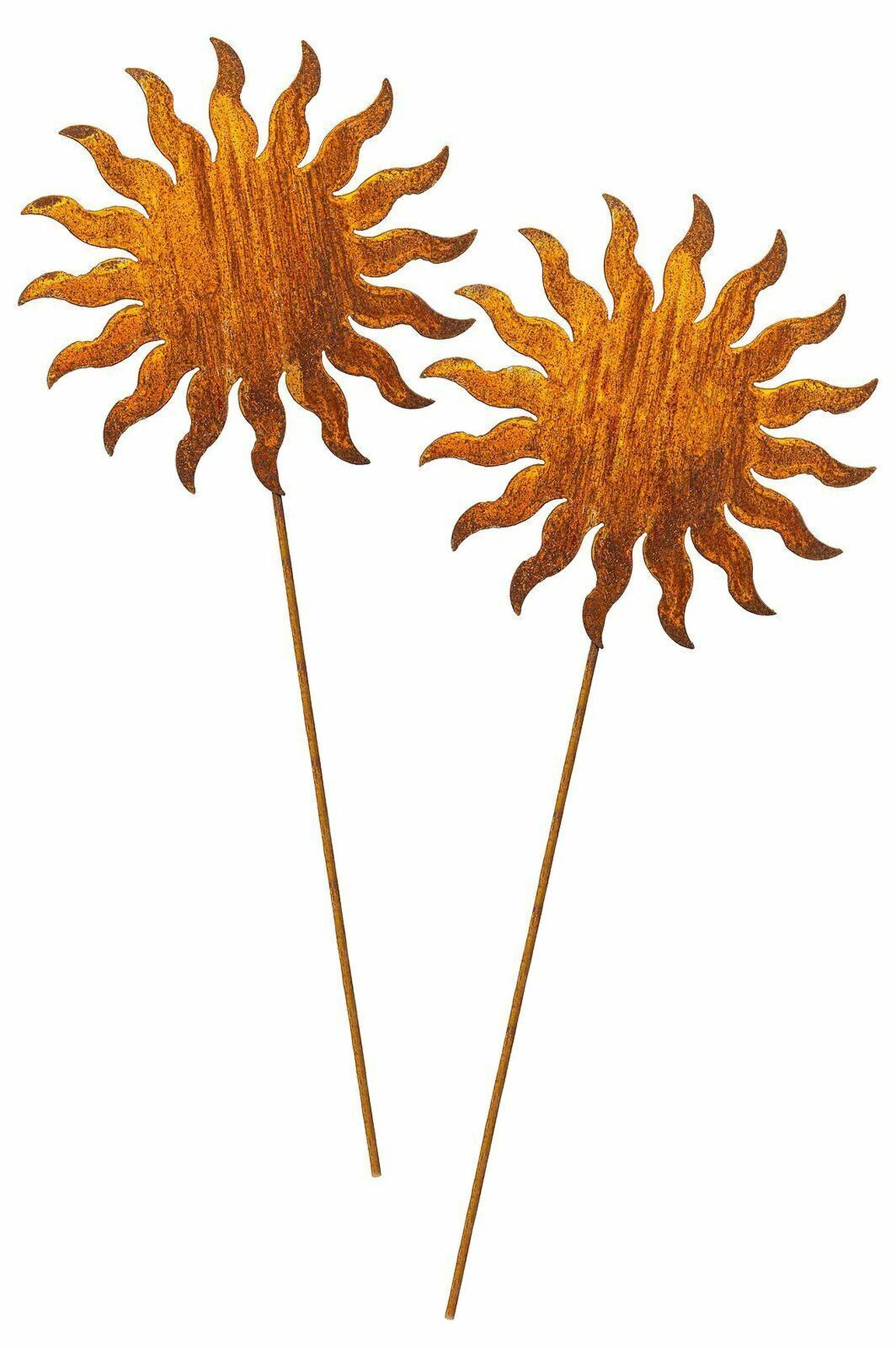 Gartenstecker "Sonne", 2er-Set, 60cm