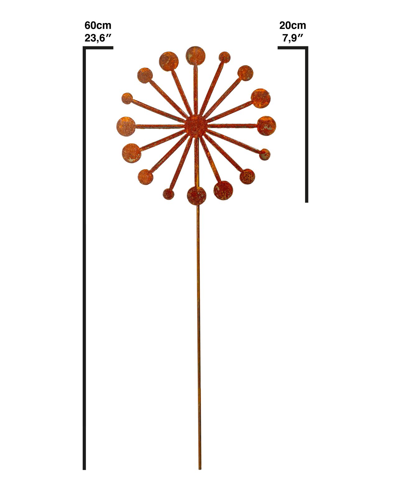 Rost-Gartenstecker: Pusteblume