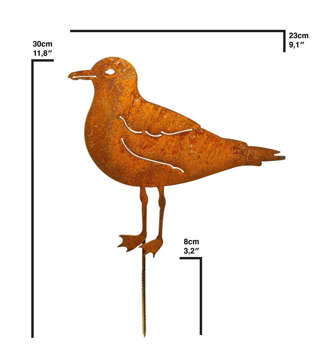 Blümelhuber Rost Deko Möwe - Gartendeko Figuren