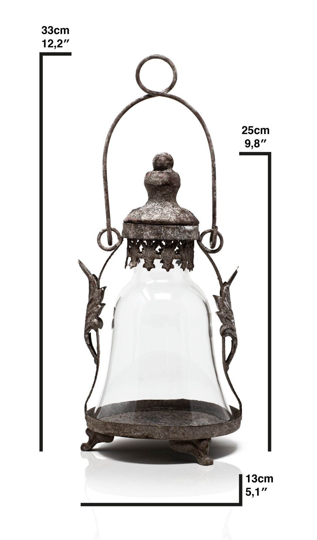 Deko-Gartenleuchte in Rost-Optik, zum Stellen oder Hängen