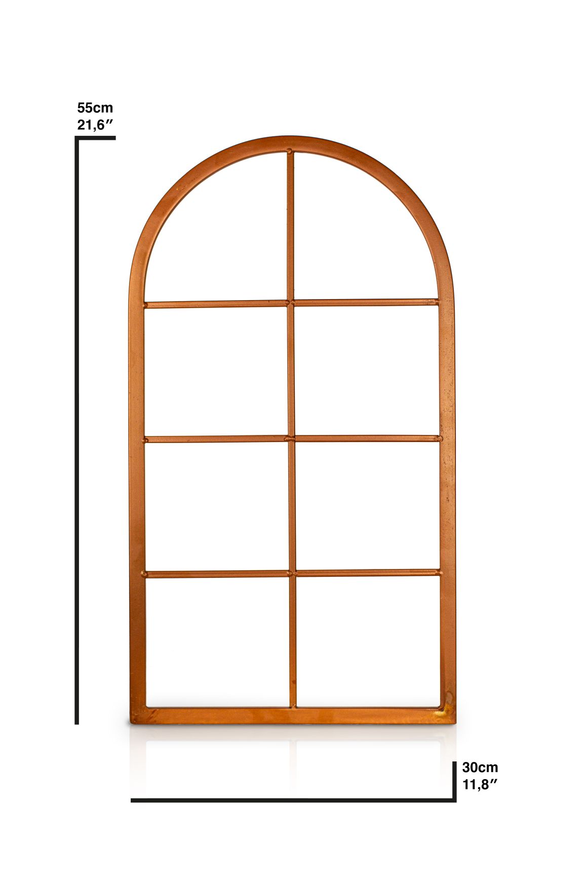 Deko Fenster aus Metall - Stallfenster mit Halbbogen