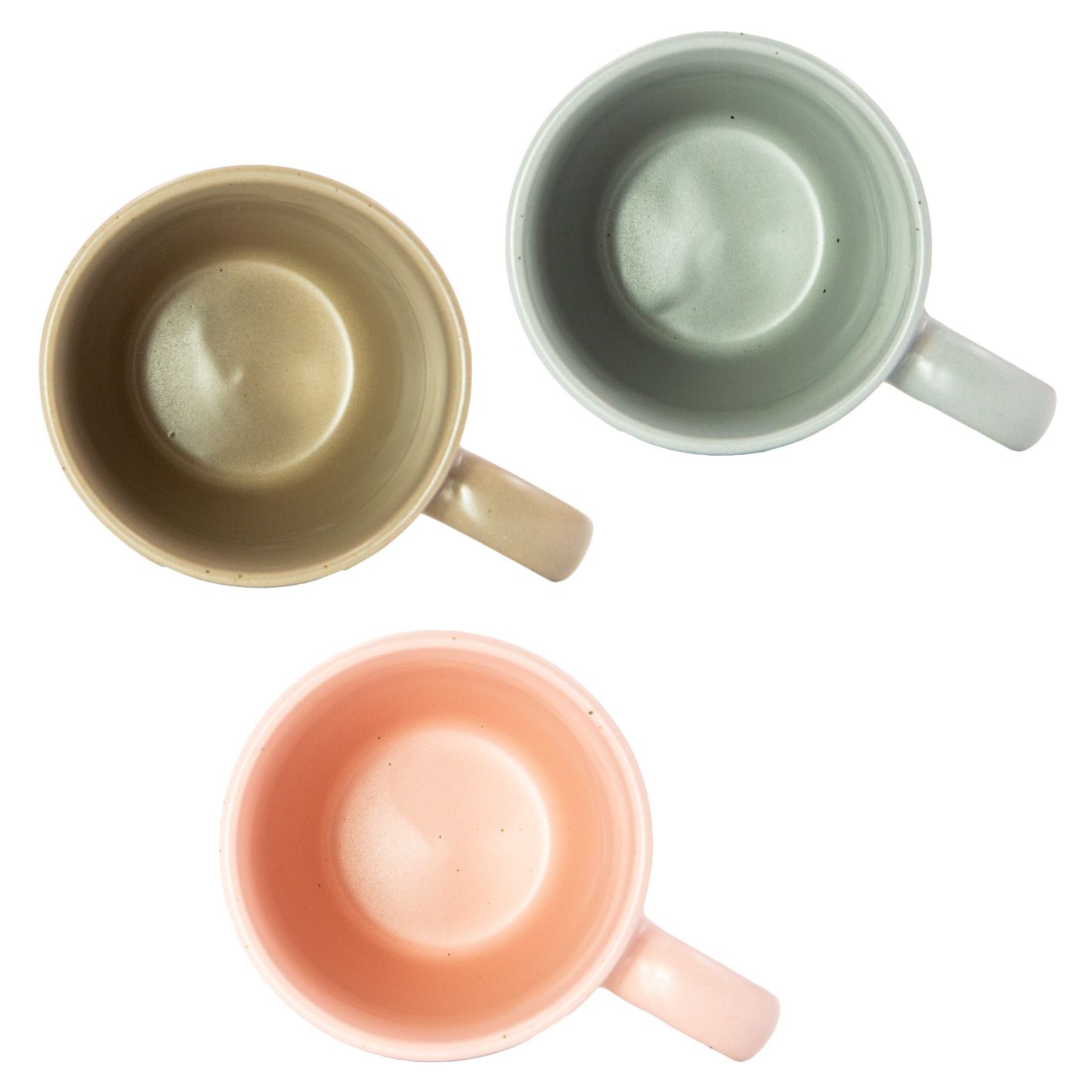 Tassen Set aus Porzellan mit Golddekor - 3er Set bunte Tasse Keramik 300ml