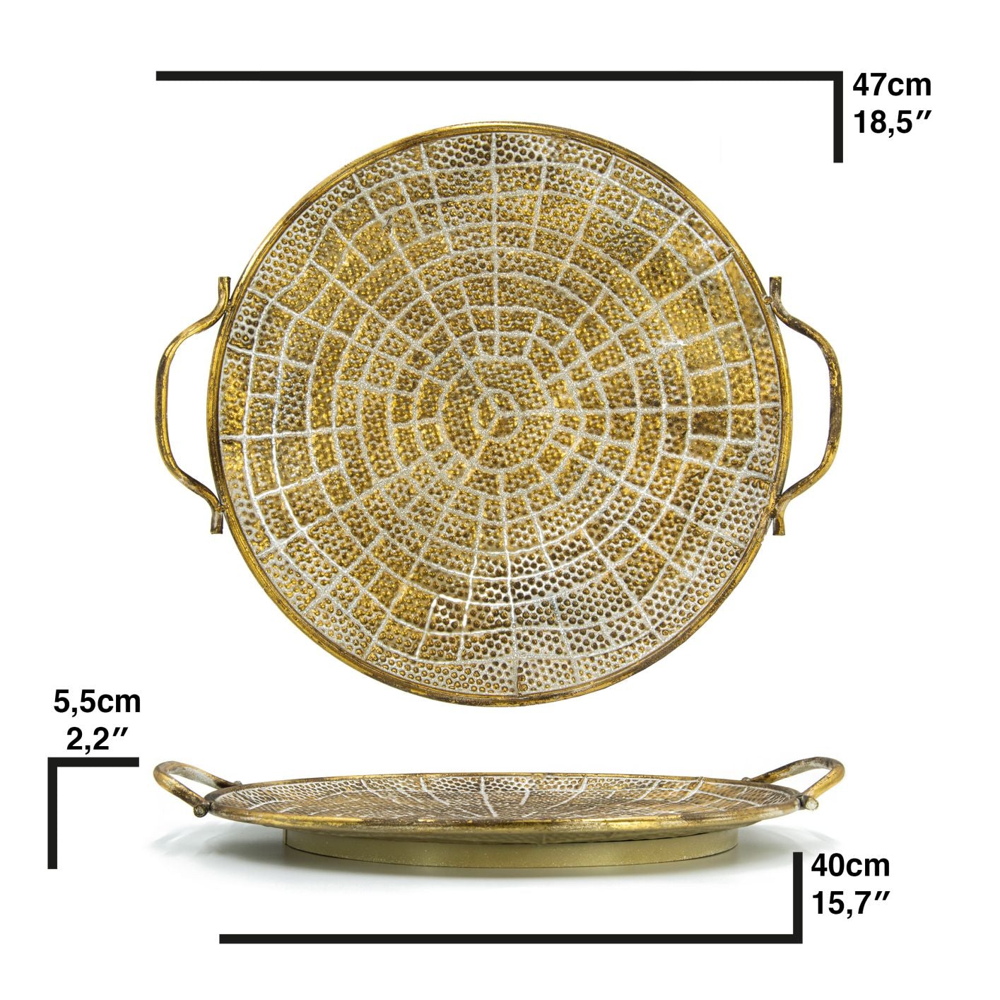 Deko Tablett Rund (40 cm)