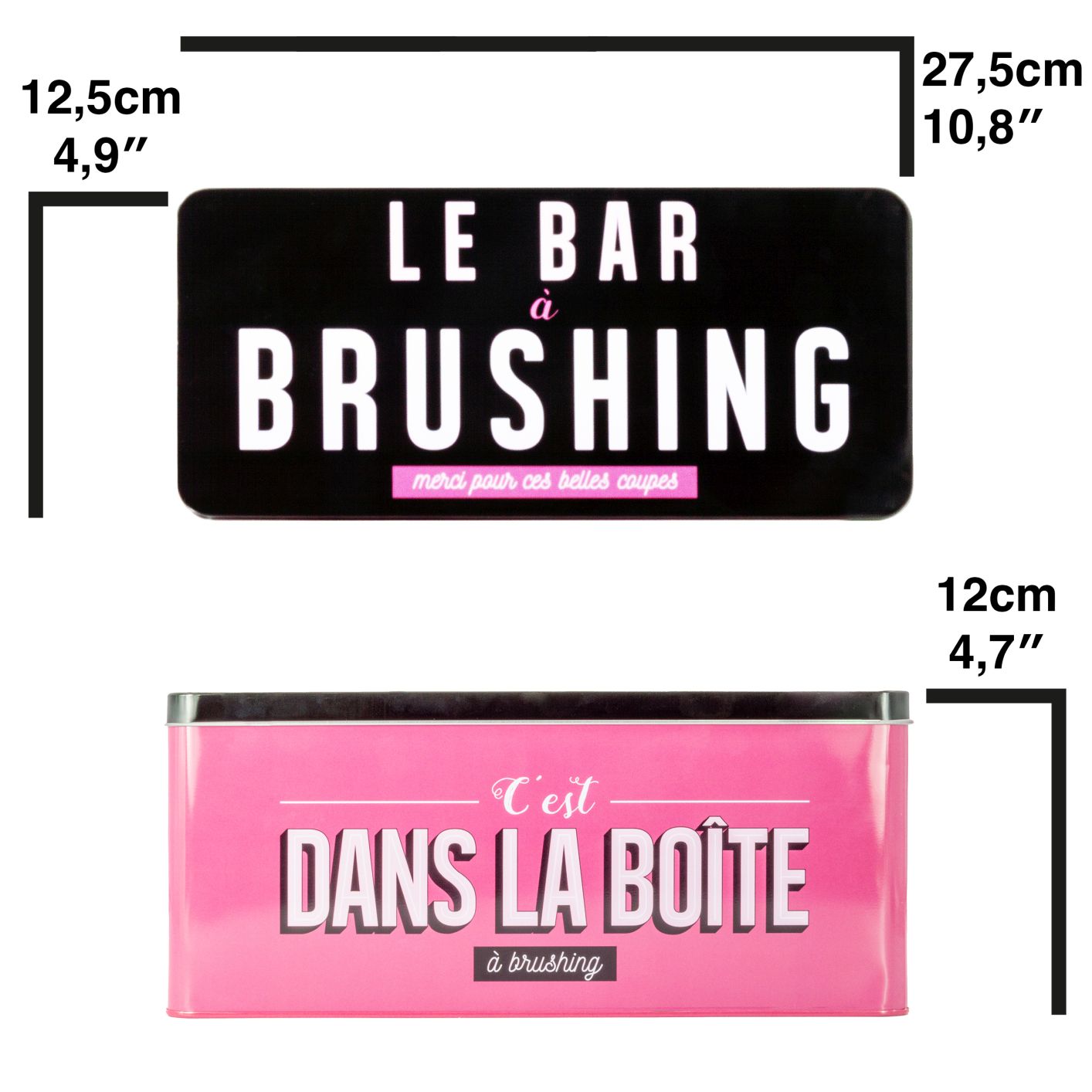 Föhnbox Metallkiste mit Deckel als Deko für Badezimmer