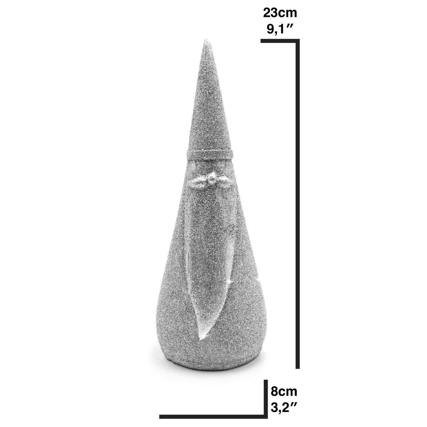 Weihnachtsmann Figur Glitzer Deko Modern - Weihnachtsdeko Amerikanisch