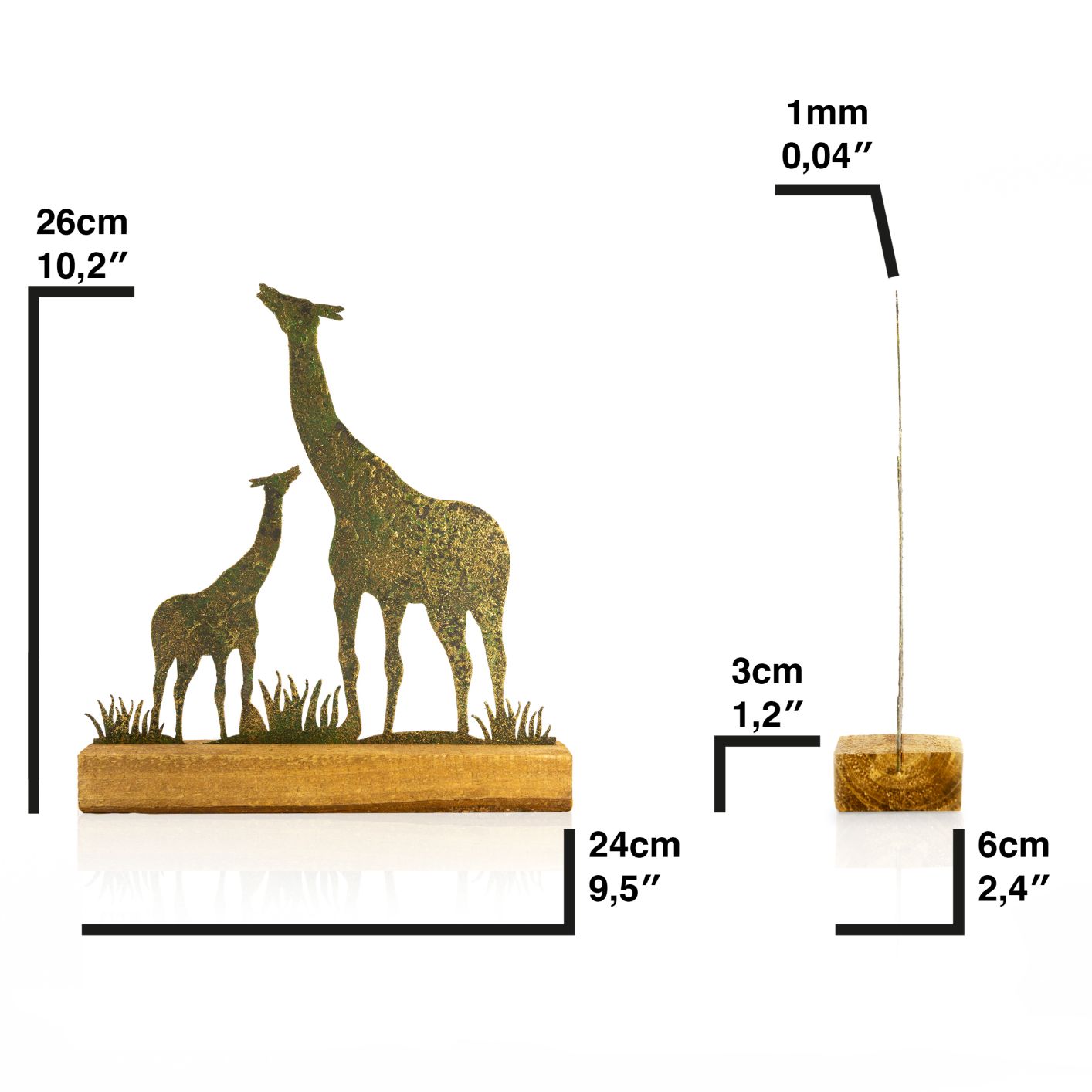 Giraffe Deko - Afrikanische Deko Wohnzimmer - Design Deko Holz - Deko Figuren