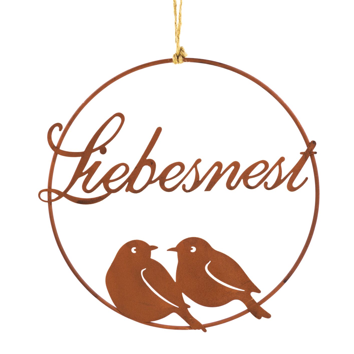 Metallring Schriftzug "Liebesnest" - Deko Hochzeit Vintage Schlafzimmer Deko Hoc