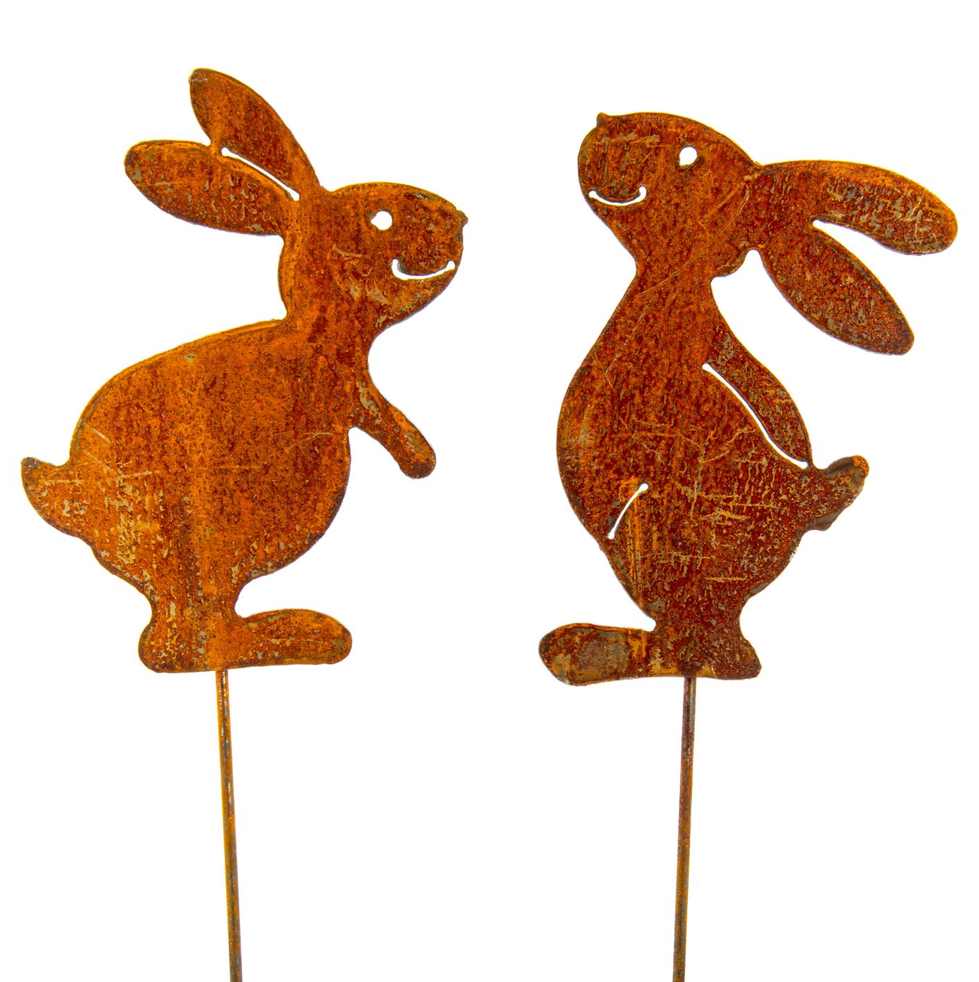Edelrost Gartendeko Hasen Deko Frühling Deko für Garten oder Haustür Osterdeko