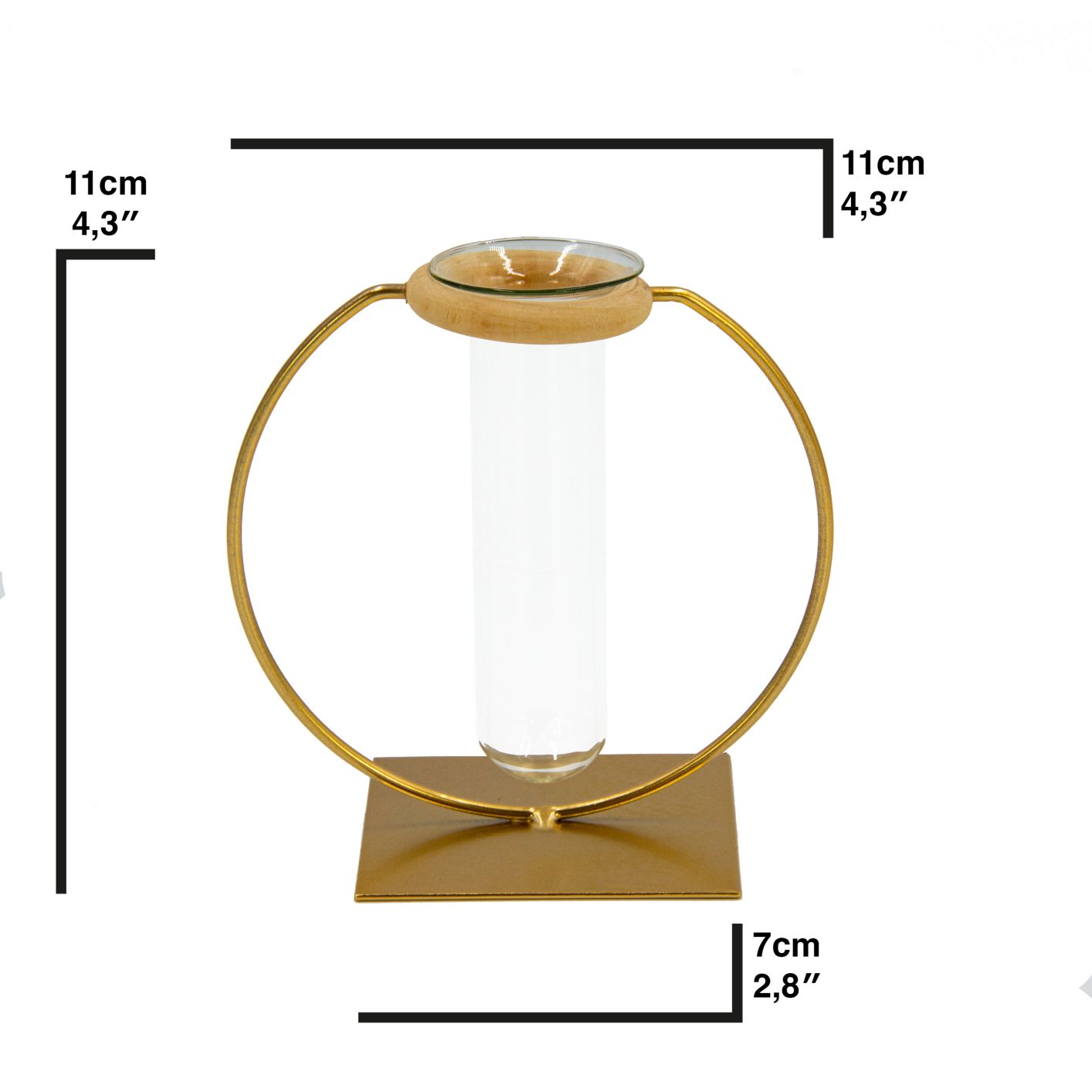 Mini Vase Gold Deko Hochzeit - Vase Klein - Blumenvase Modern - Deko Frühling