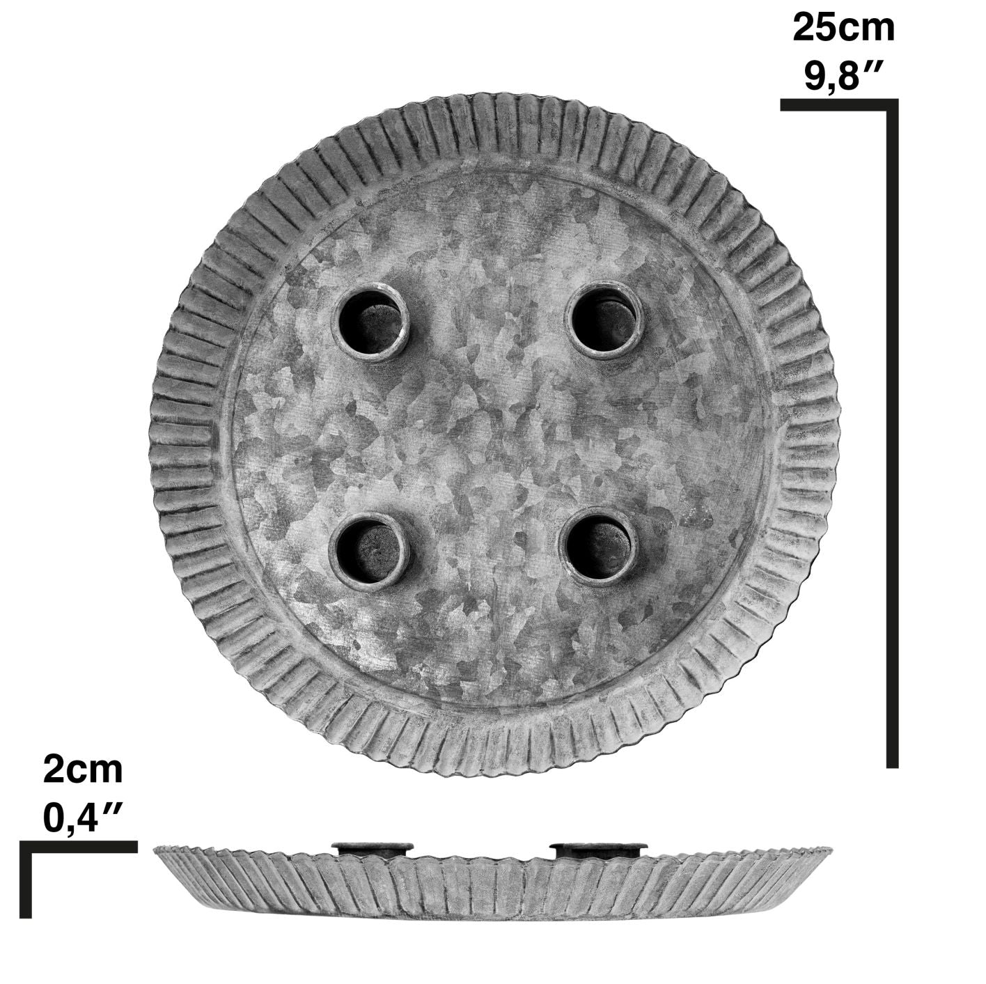 Kerzenhalter x4 D25xH3cm
