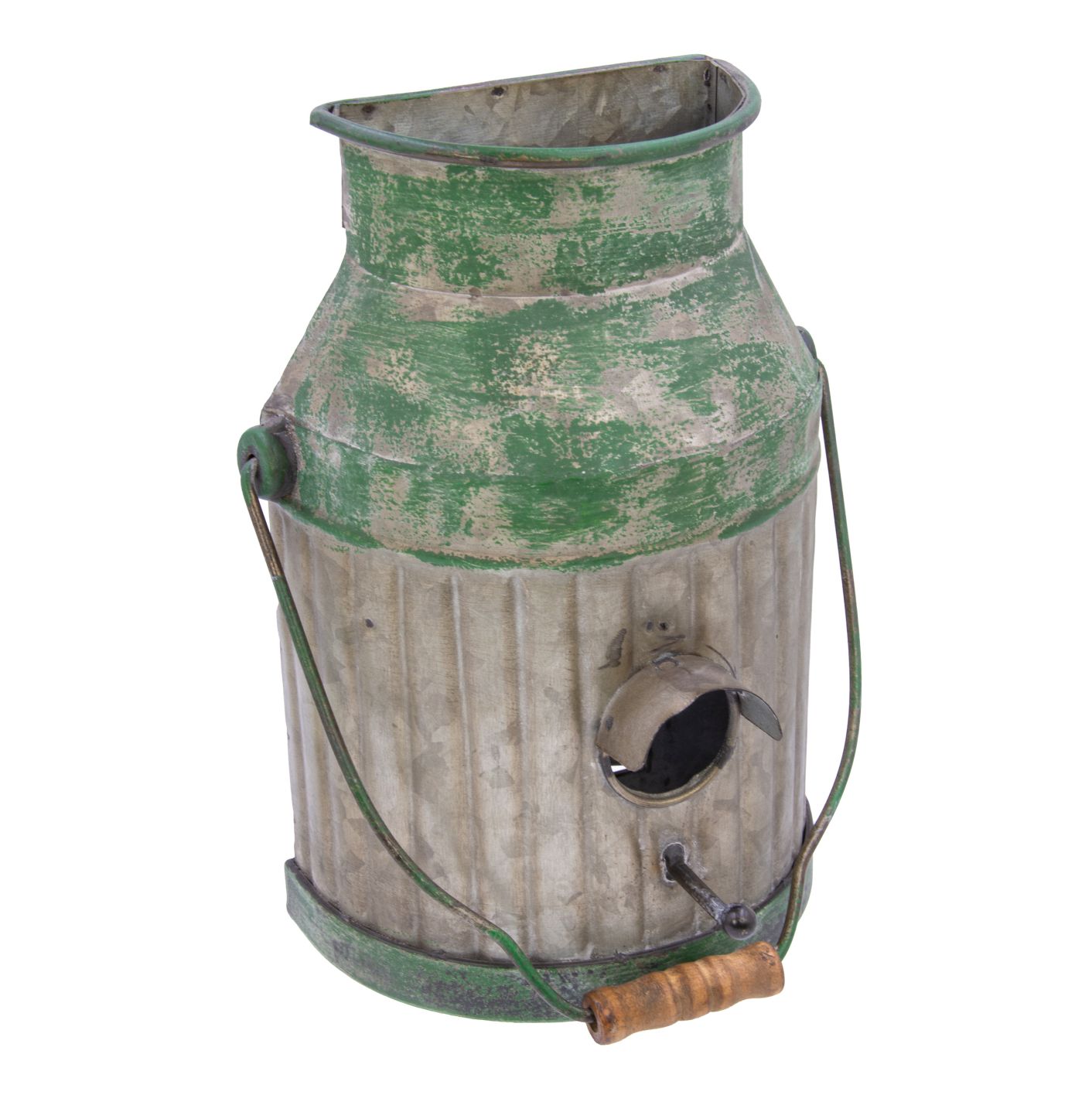 Wandvogelhaus Milchkanne, 20x14xH26cm/grün