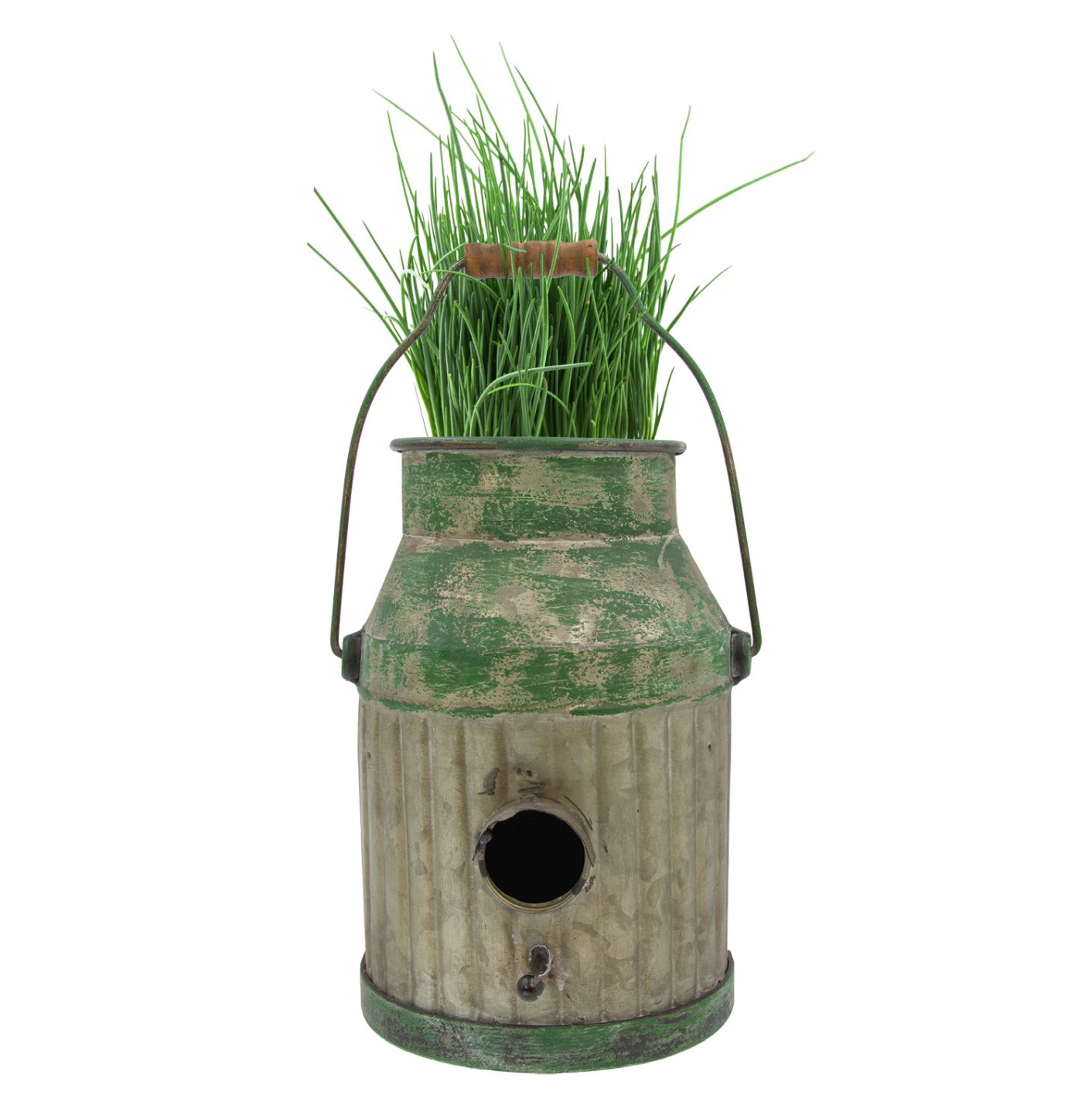 Wandvogelhaus Milchkanne, 20x14xH26cm/grün