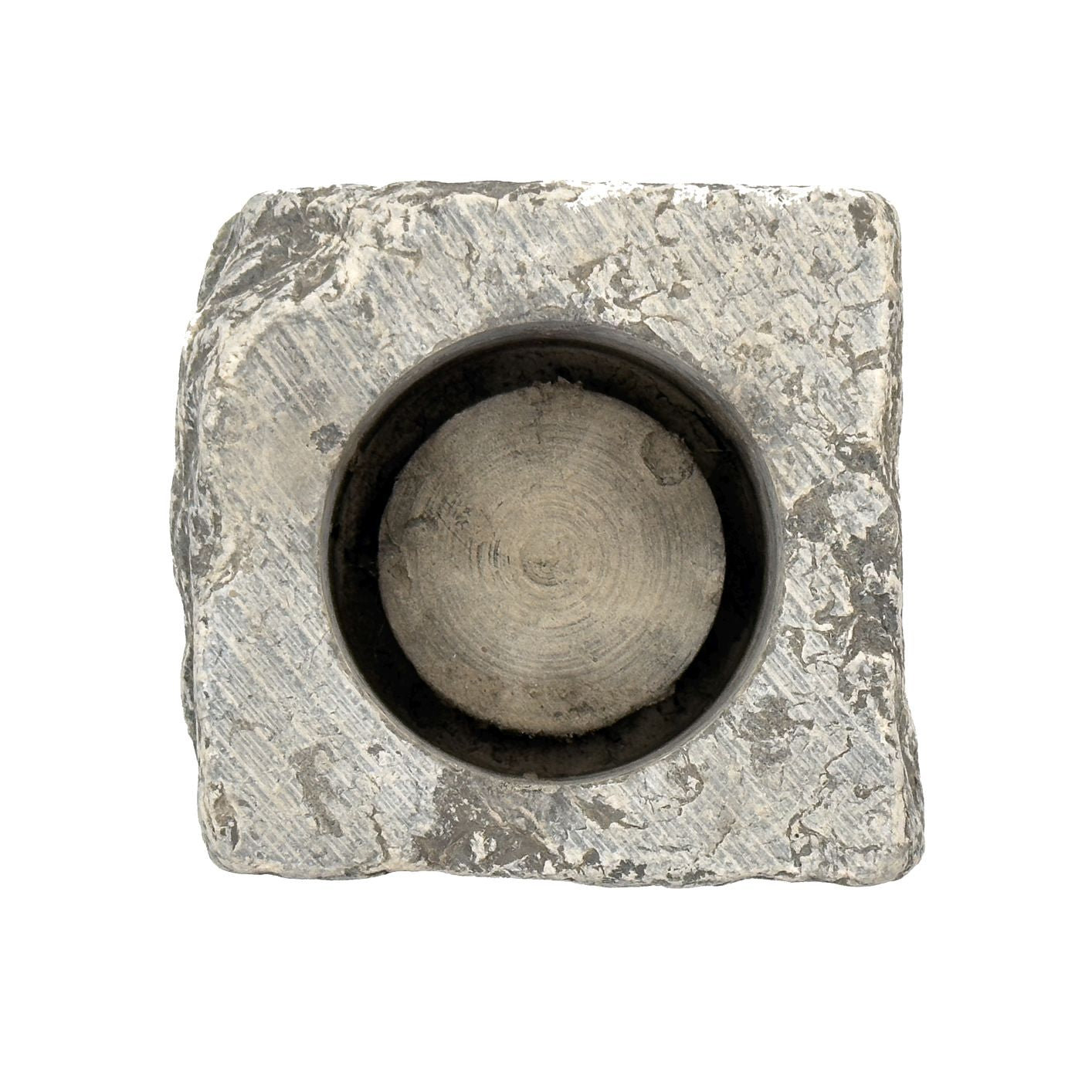 Rustikales Teelicht, Muschelkalk