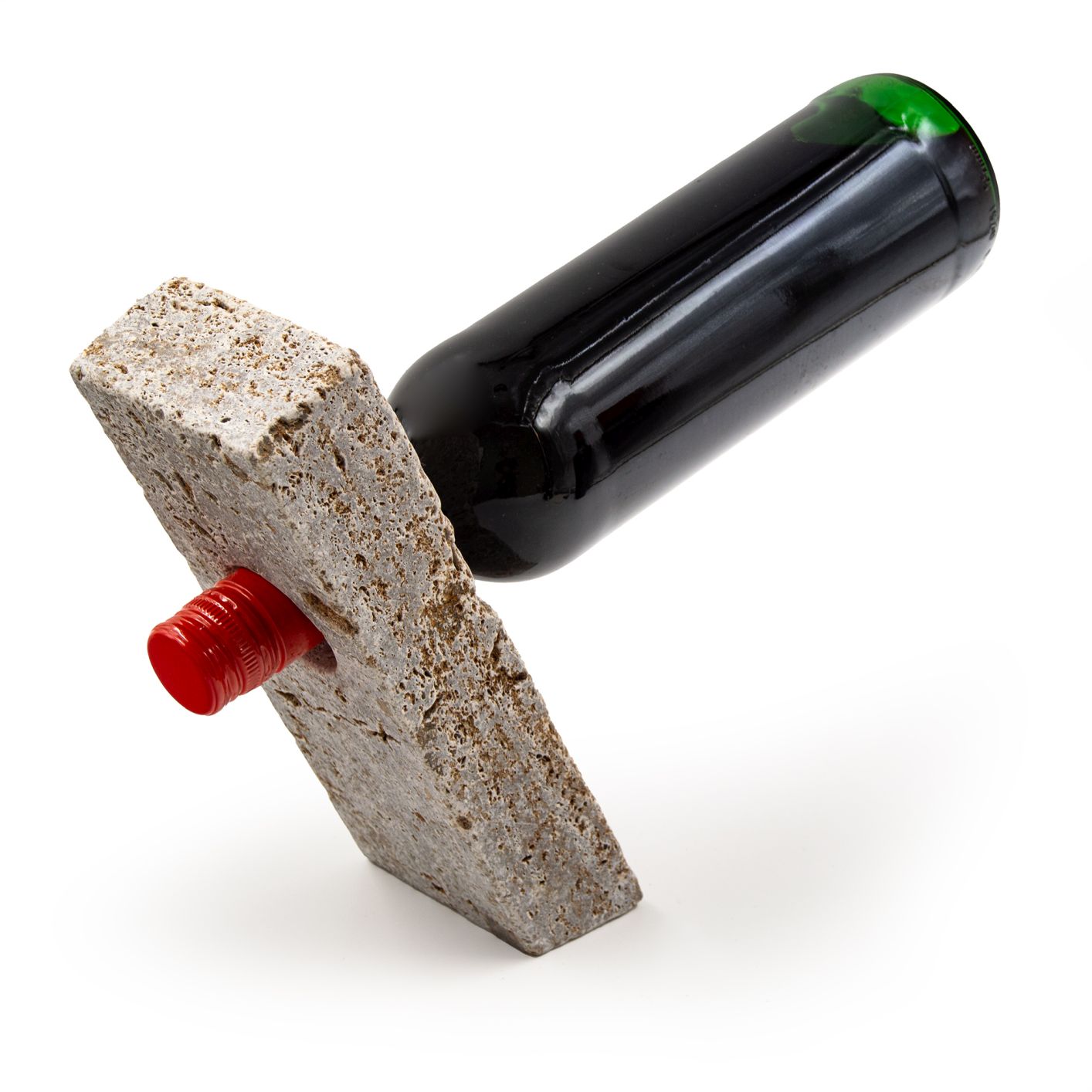 Weinflaschenhalter aus Muschelkalk