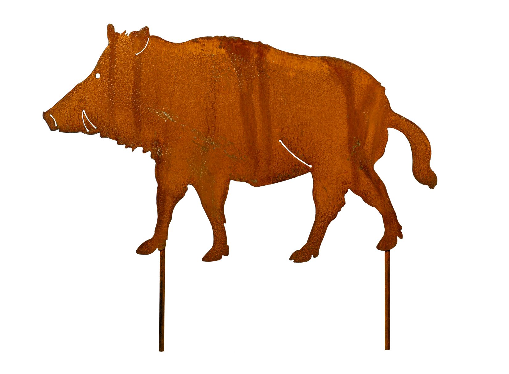 Metall Deko Wildschwein in Rostoptik