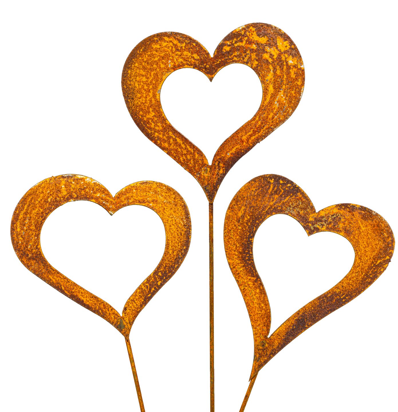 Gartenstecker Rost Herz Deko