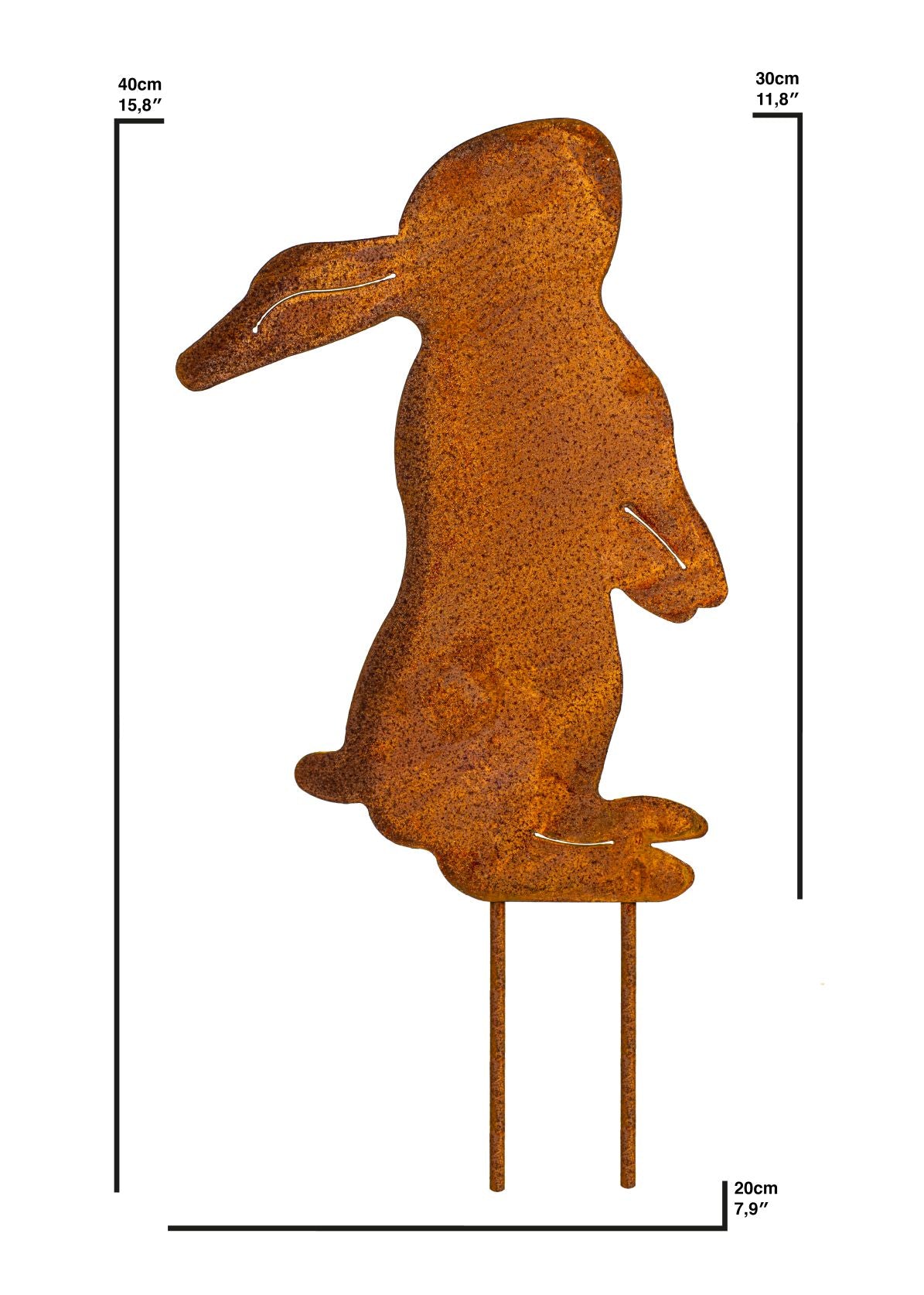 Edelrost Gartendeko: Osterdekoration für draußen - Hase