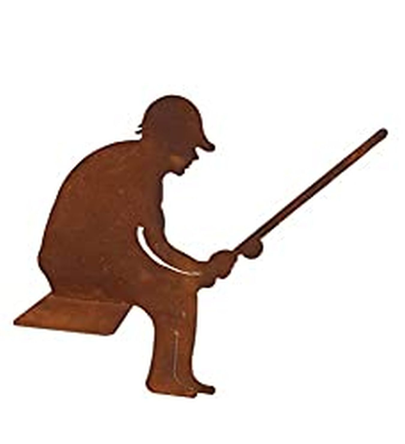 Blümelhuber Kantenhocker Angler 40cm Metall Rost Gartendeko Edelrost