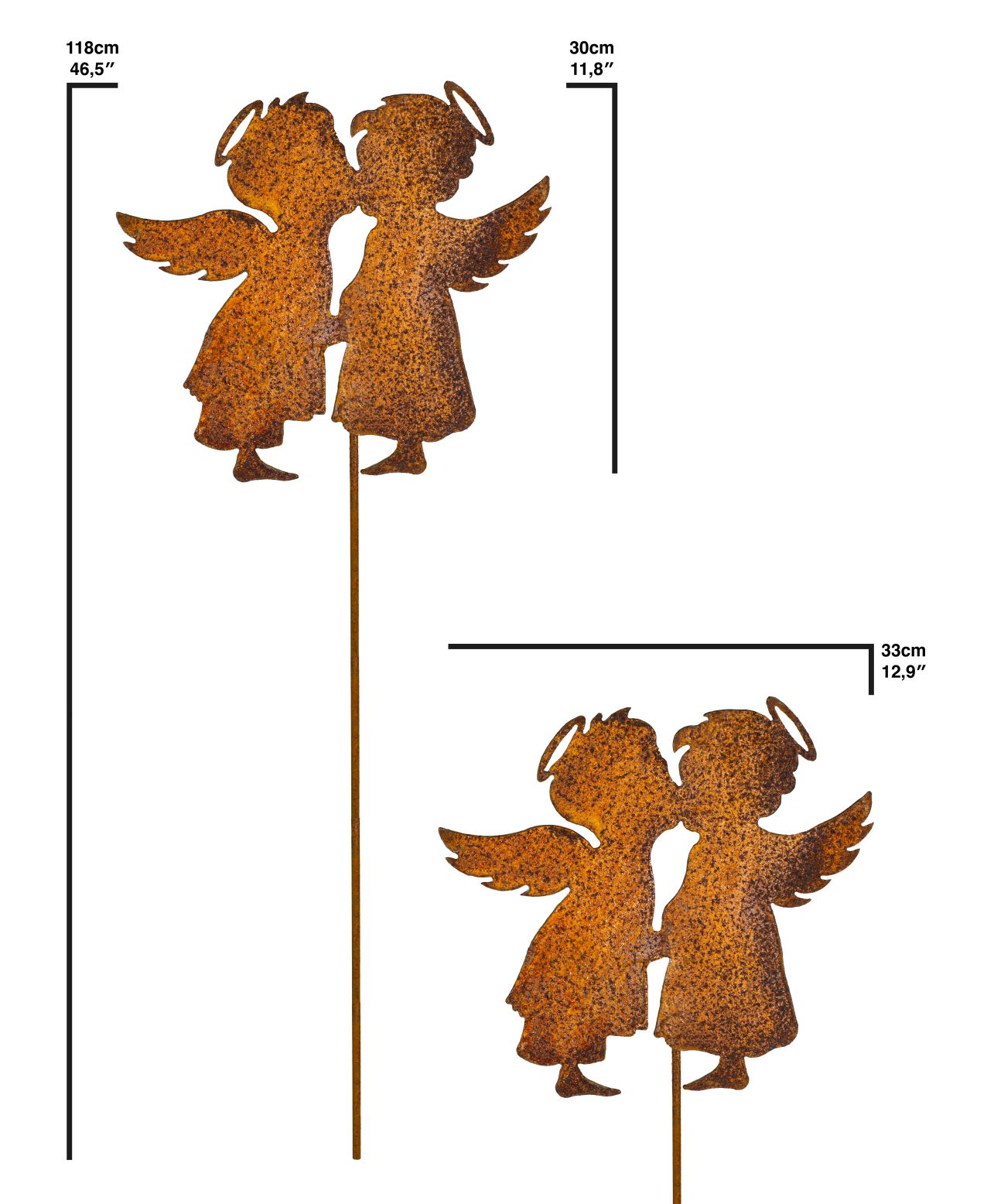 Rost Deko Figuren für den Garten, den Balkon oder die Haustüre - 118 cm