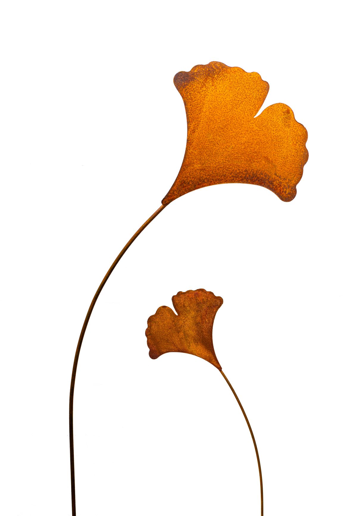 Ginkgo Blatt Rost Deko für Garten Terrasse oder Balkon