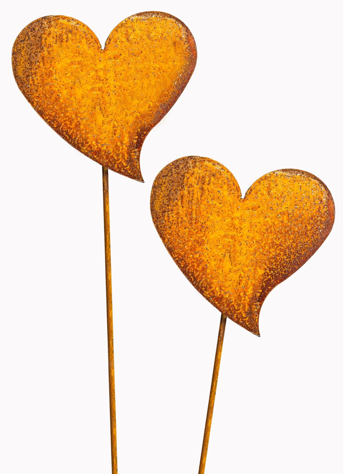 Herz Edelrost Metall Herzen Blumenstecker als Dekoration für den Außenbereich