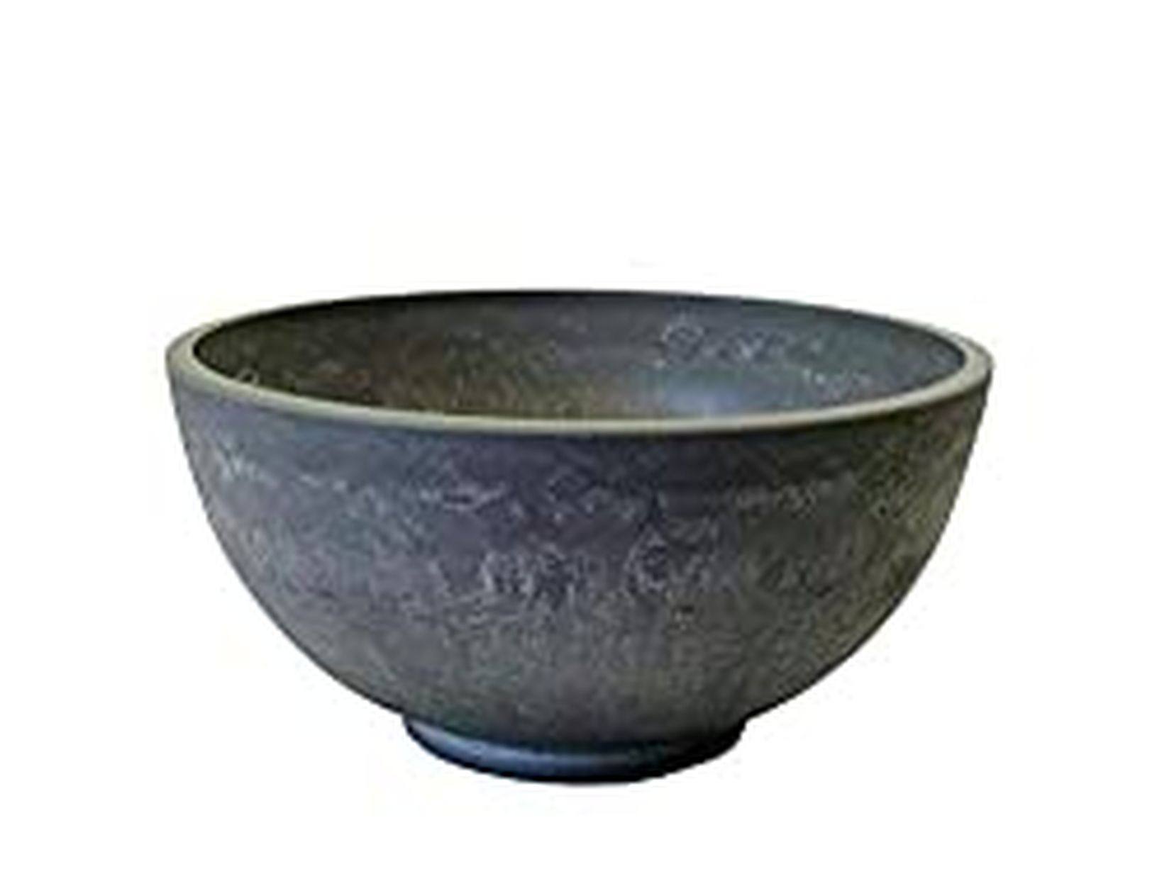 Wunderschöne Pflanzschale/Schale zum Bepflanzen – Runde Blumenschale - Kunststoff/Kunststoffschale - Winterfest (Groß: Ø 40cm, Grau)