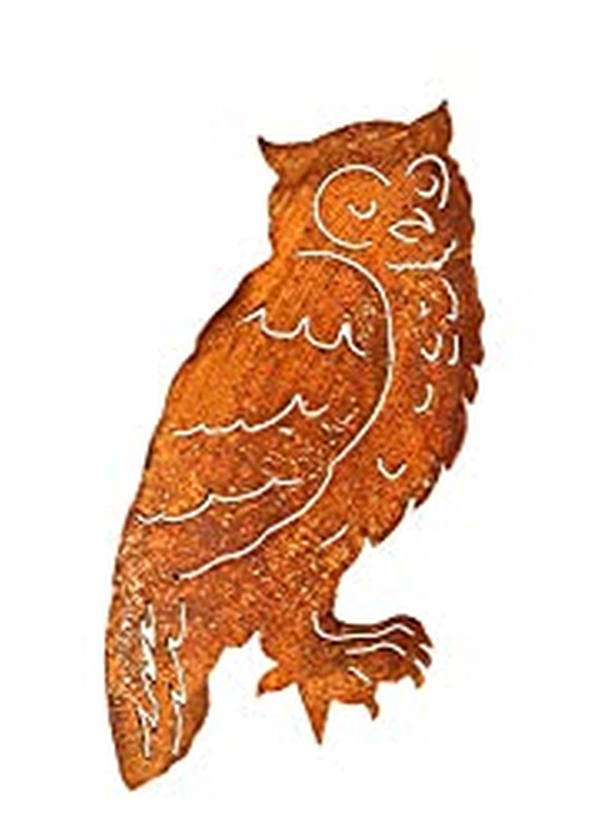 Blümelhuber rostige Metall Deko Eule mit Spieß zum Stecken