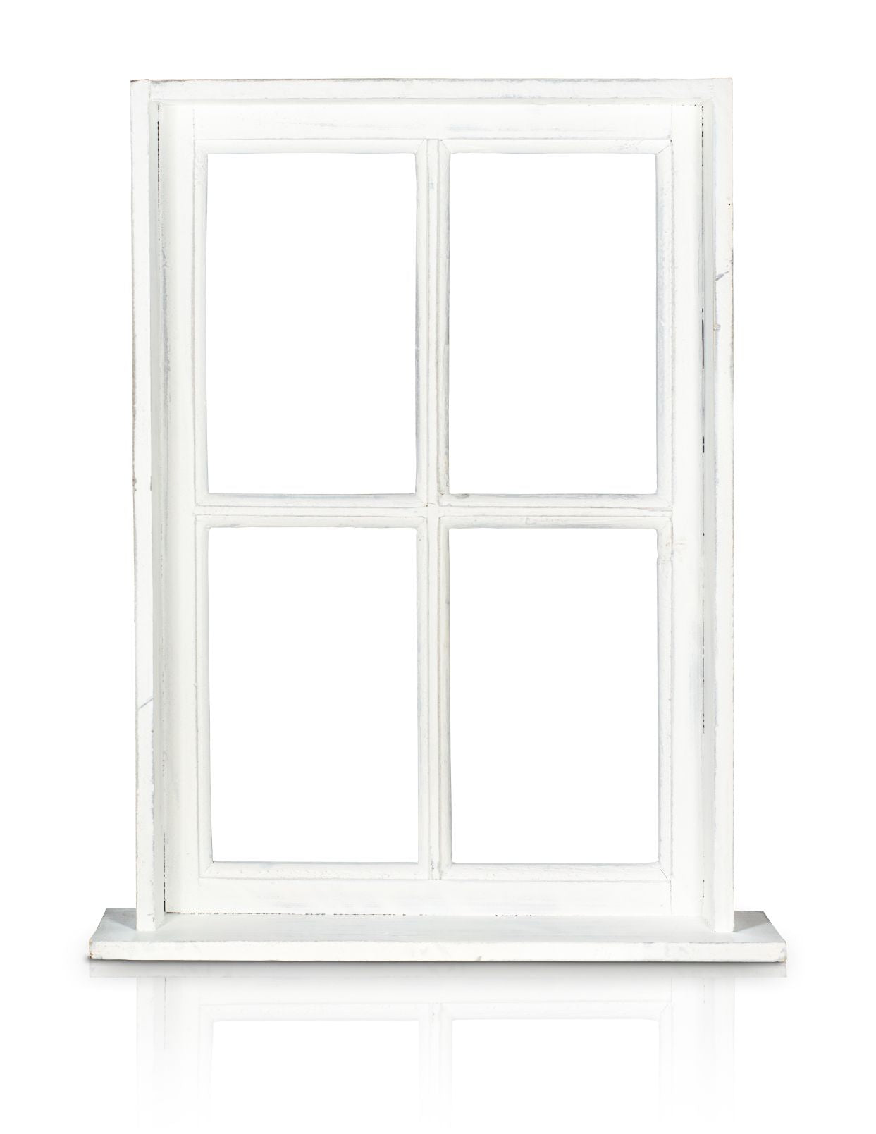 Deko Vintage Stallfenster im Landhausstil mit Rahmen und Ablagebrett - Dekofenst