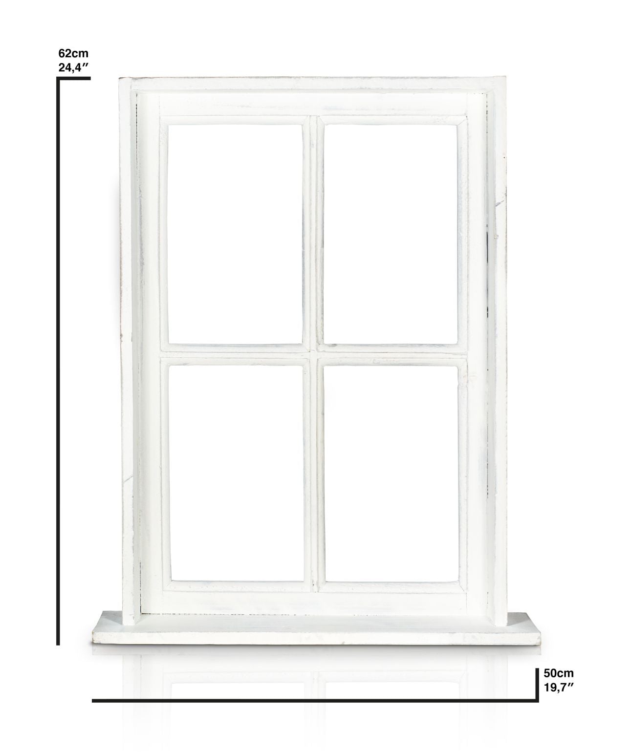 Deko Vintage Stallfenster im Landhausstil mit Rahmen und Ablagebrett - Dekofenst