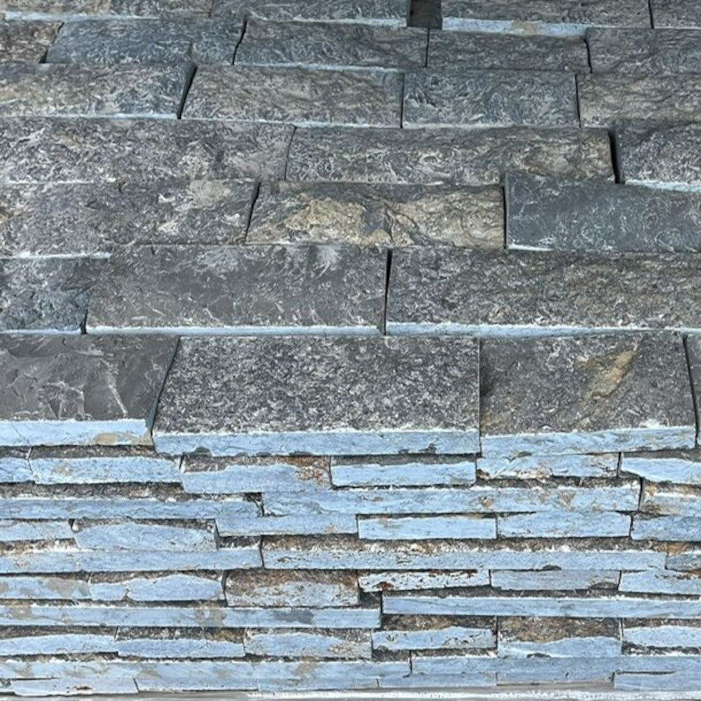 Bossenverblender - Vorderansicht gespalten, Lager-, Stoßfugen und Rückseite gesägt, gemischtfarben - 1qm