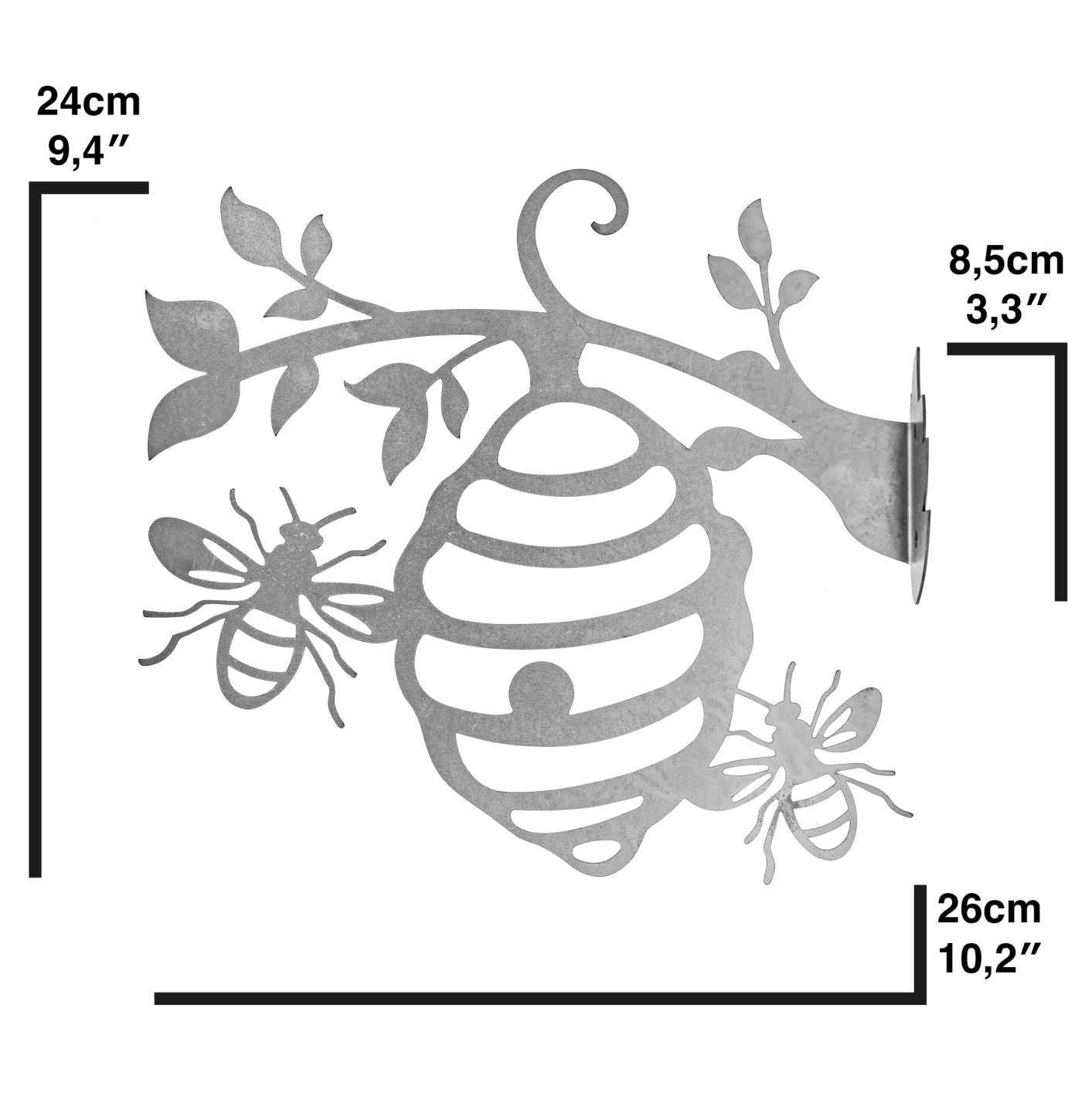 Gartendeko Metall: Bienenstock zum Nachrosten