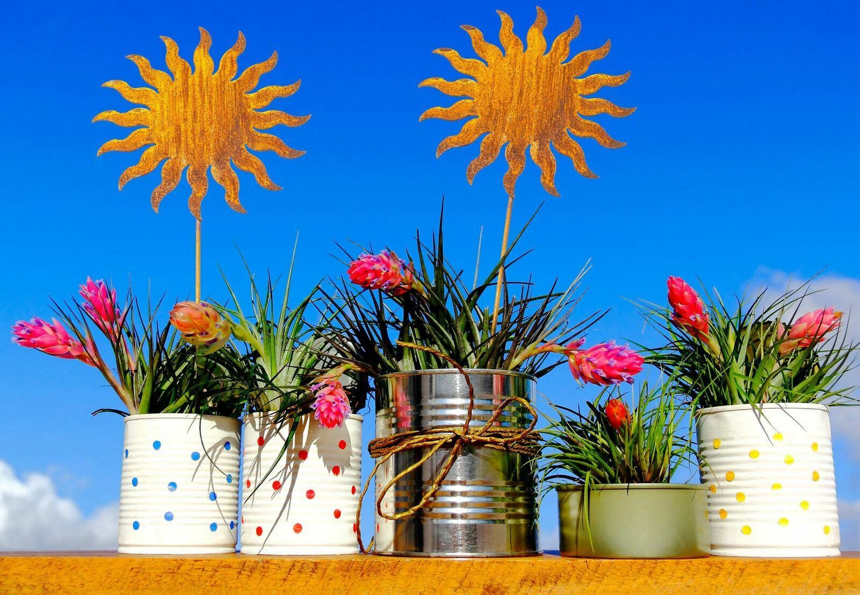 Gartenstecker "Sonne", 2er-Set, 60cm