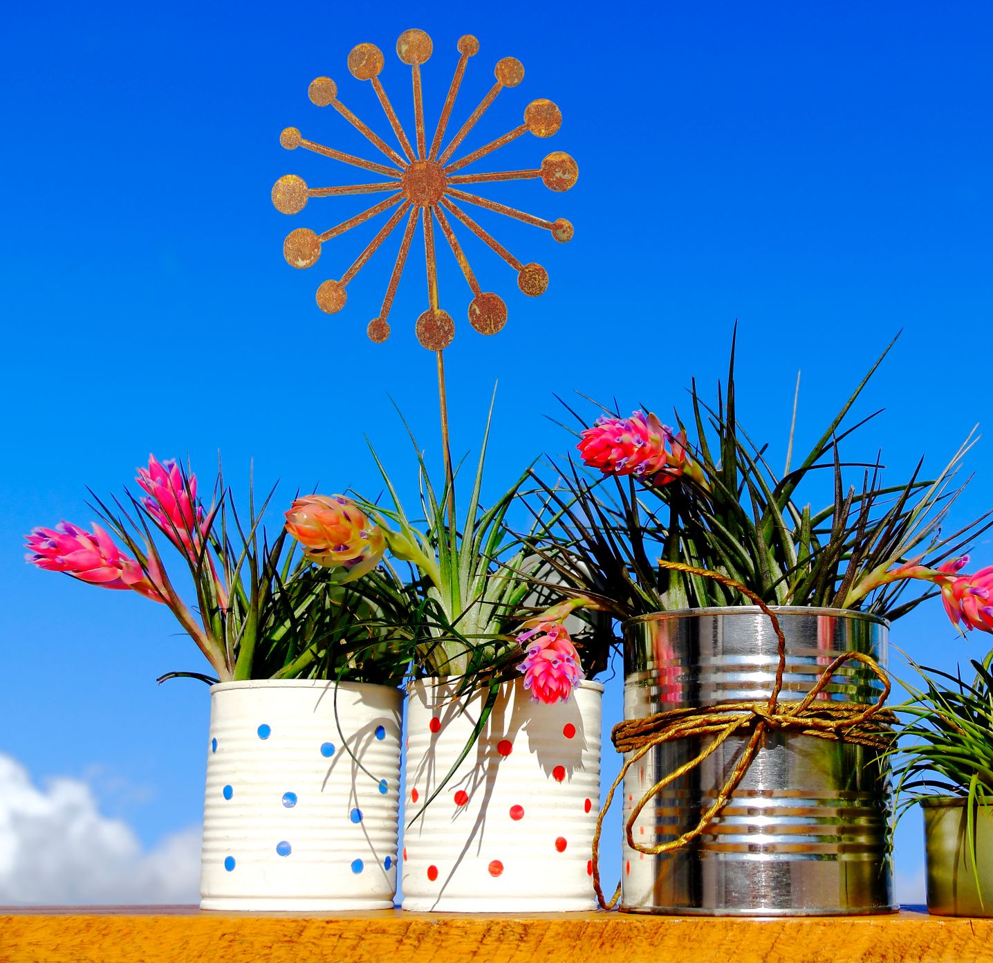 Rost-Gartenstecker: Pusteblume