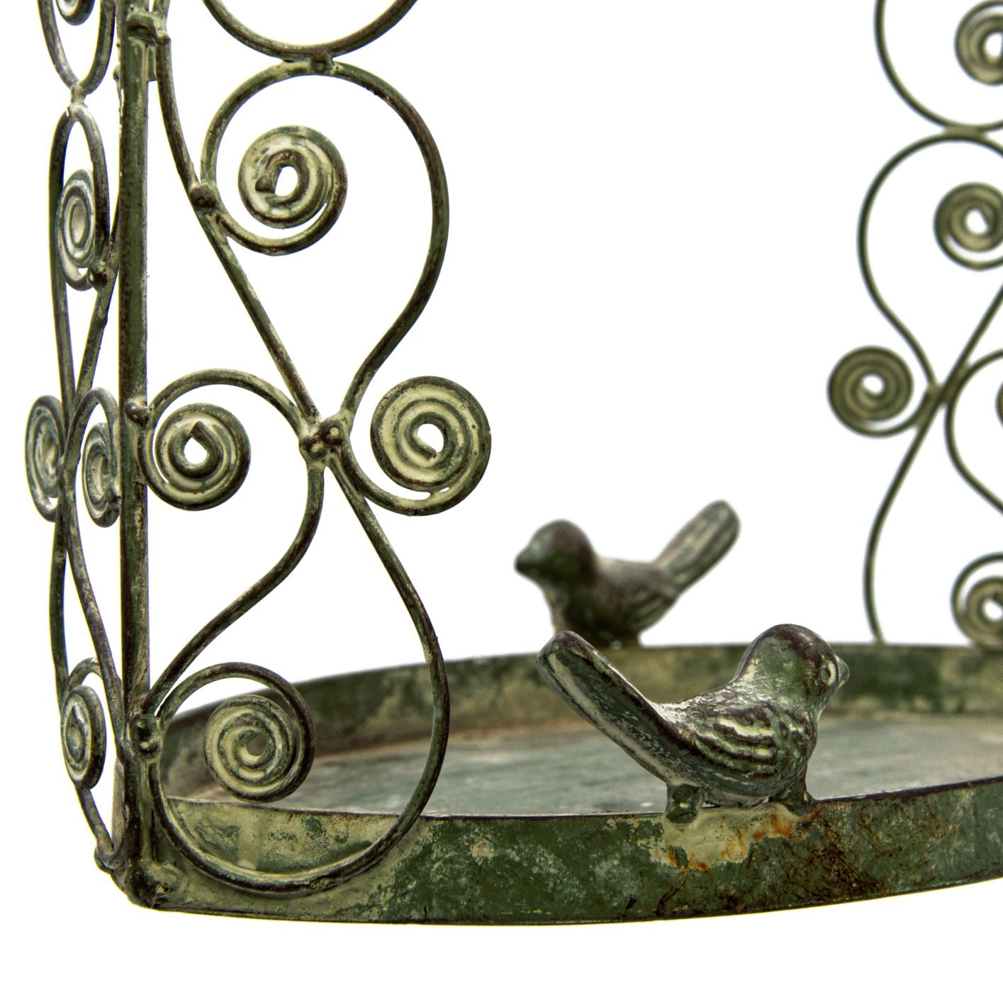 Deko-Vogelkäfig zum Aufhängen 25x15,5xH40cm + 19cm Kette grau-braun