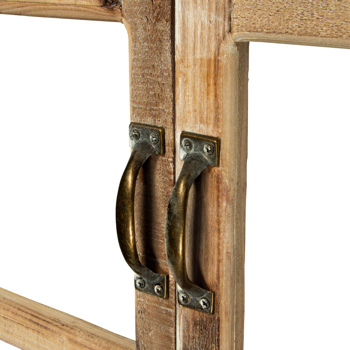 Vintage Deko-Holzfenster mit Rahmen und 2 Fensterflügeln