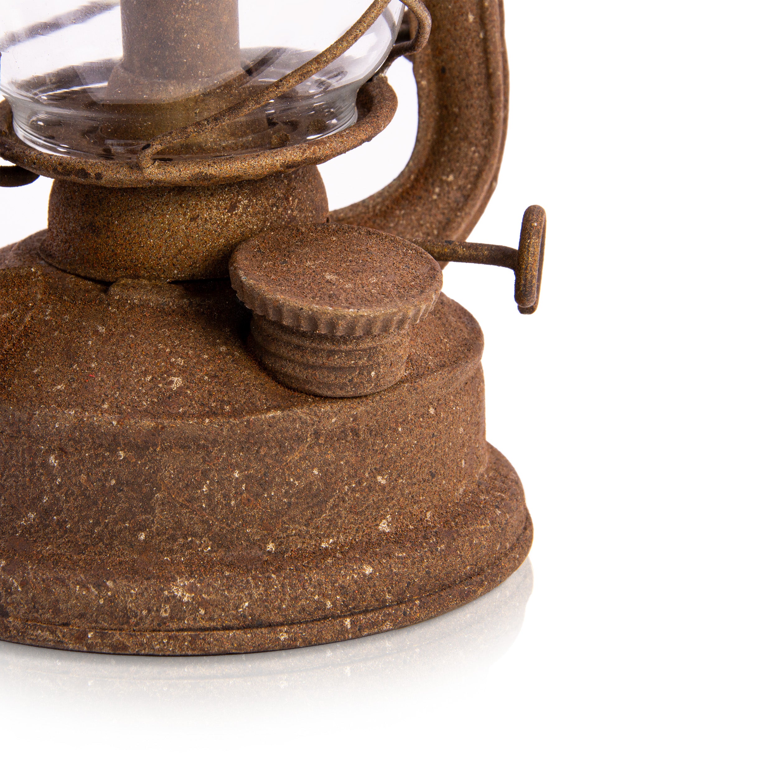 LED rostige Gartenleuchte zum Stellen oder Hängen - Windlicht Glas Laterne