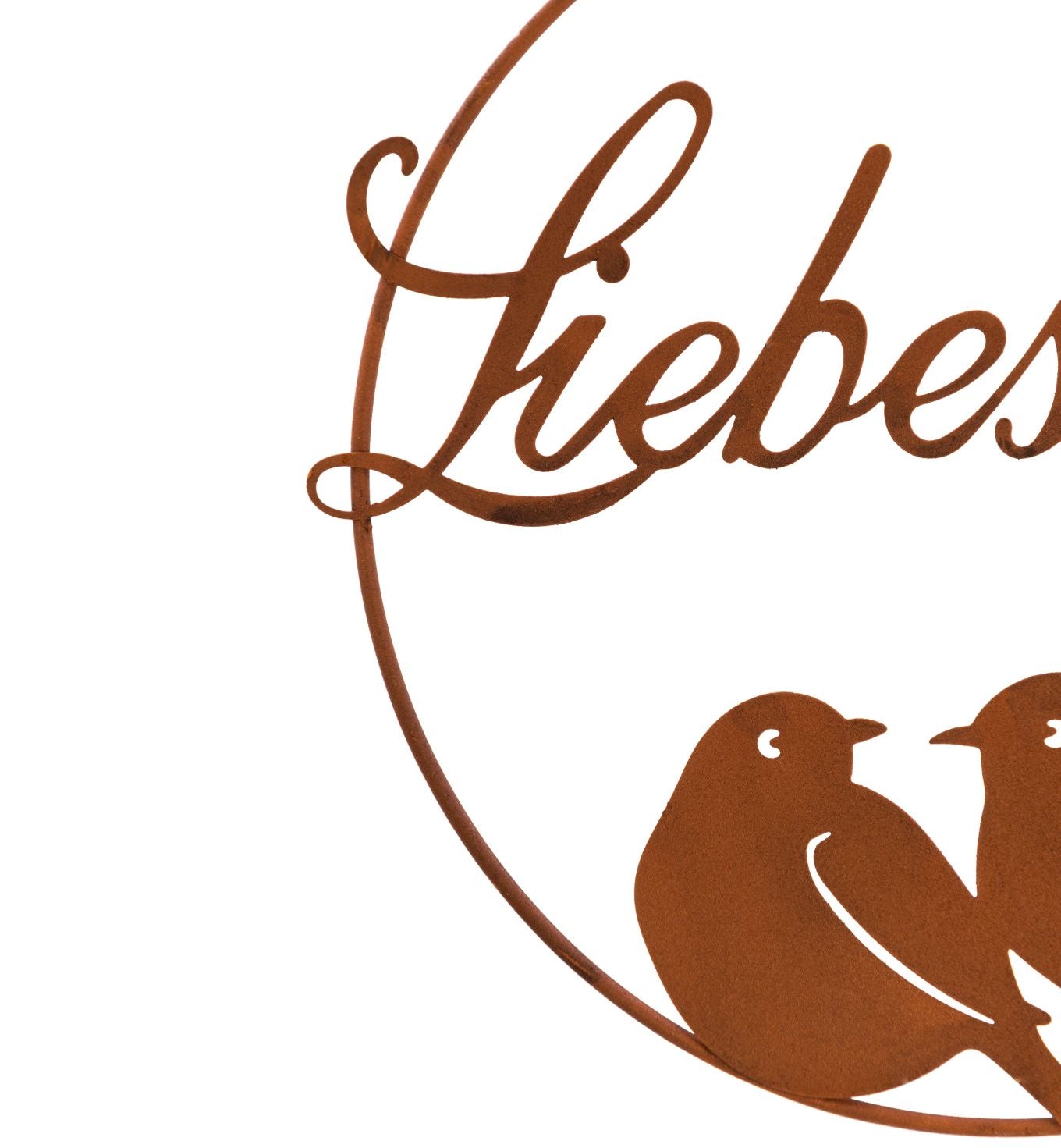 Metallring Schriftzug "Liebesnest" - Deko Hochzeit Vintage Schlafzimmer Deko Hoc