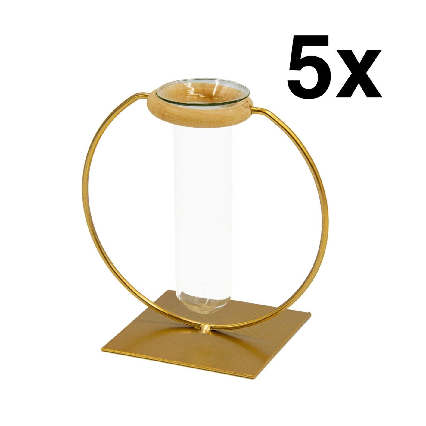 Mini Vase Gold Deko Hochzeit - Vase Klein - Blumenvase Modern - Deko Frühling