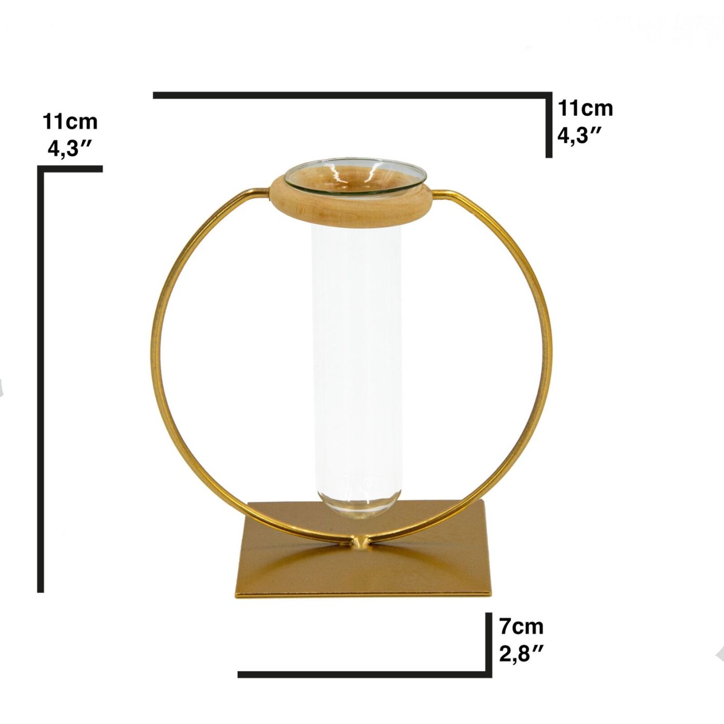 Mini Vase Gold Deko Hochzeit - Vase Klein - Blumenvase Modern - Deko Frühling