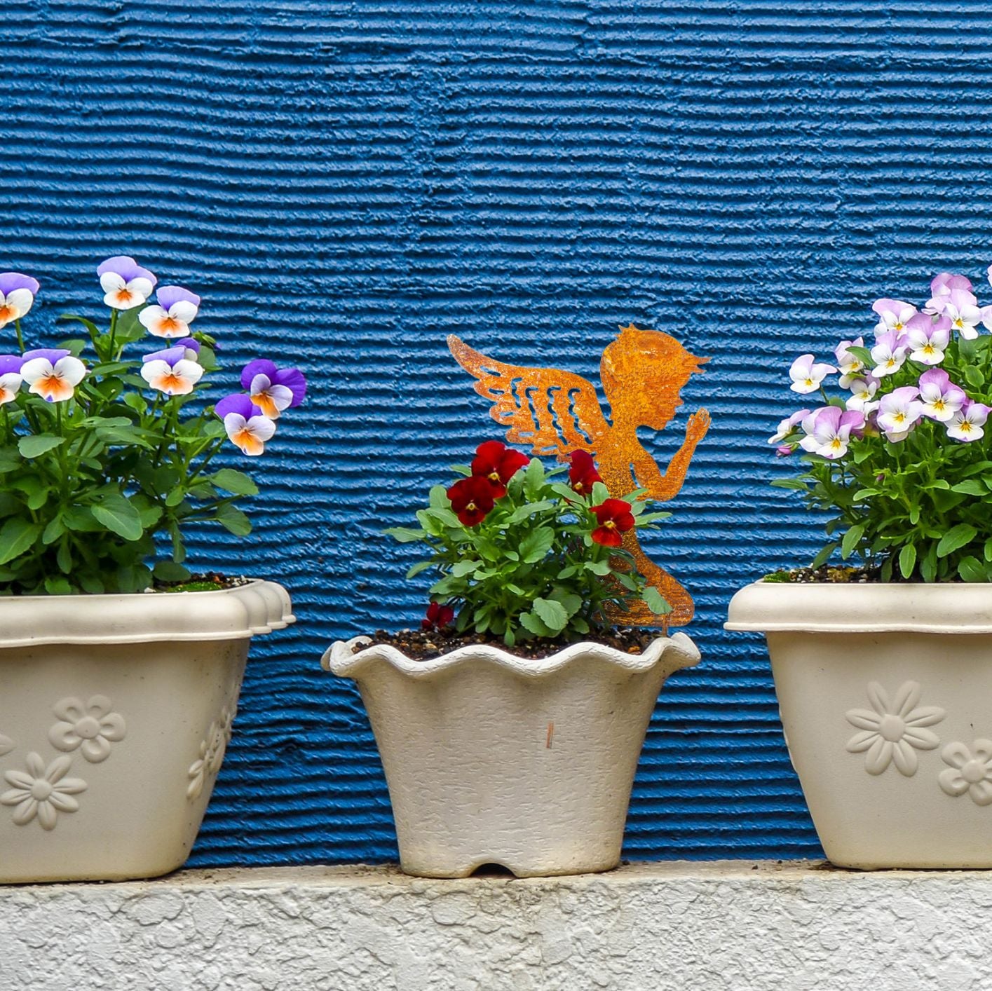 Edelrost Gartenstecker "Kleiner Engel" - 19 cm