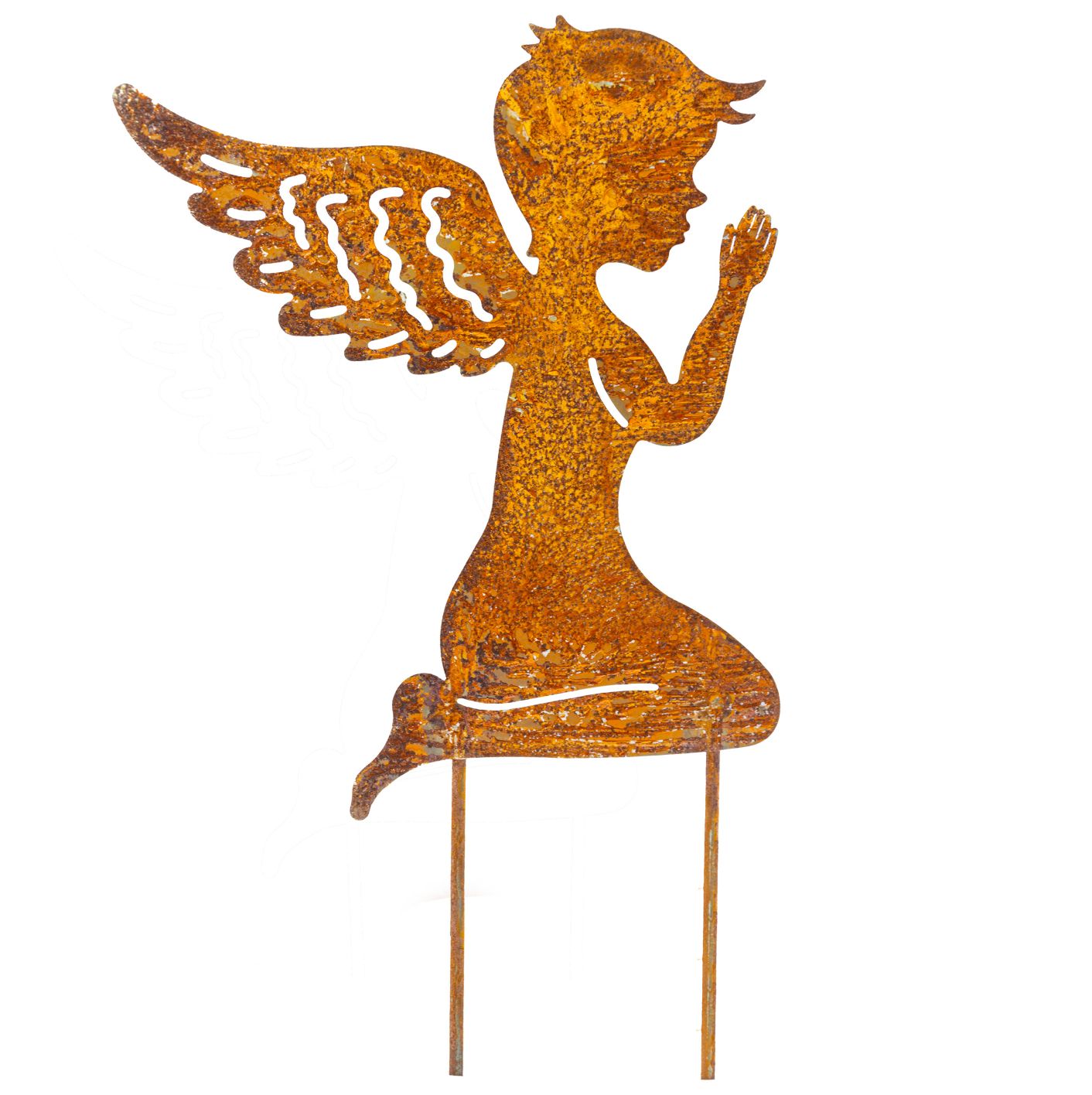 Edelrost Gartenstecker "Kleiner Engel" - 19 cm