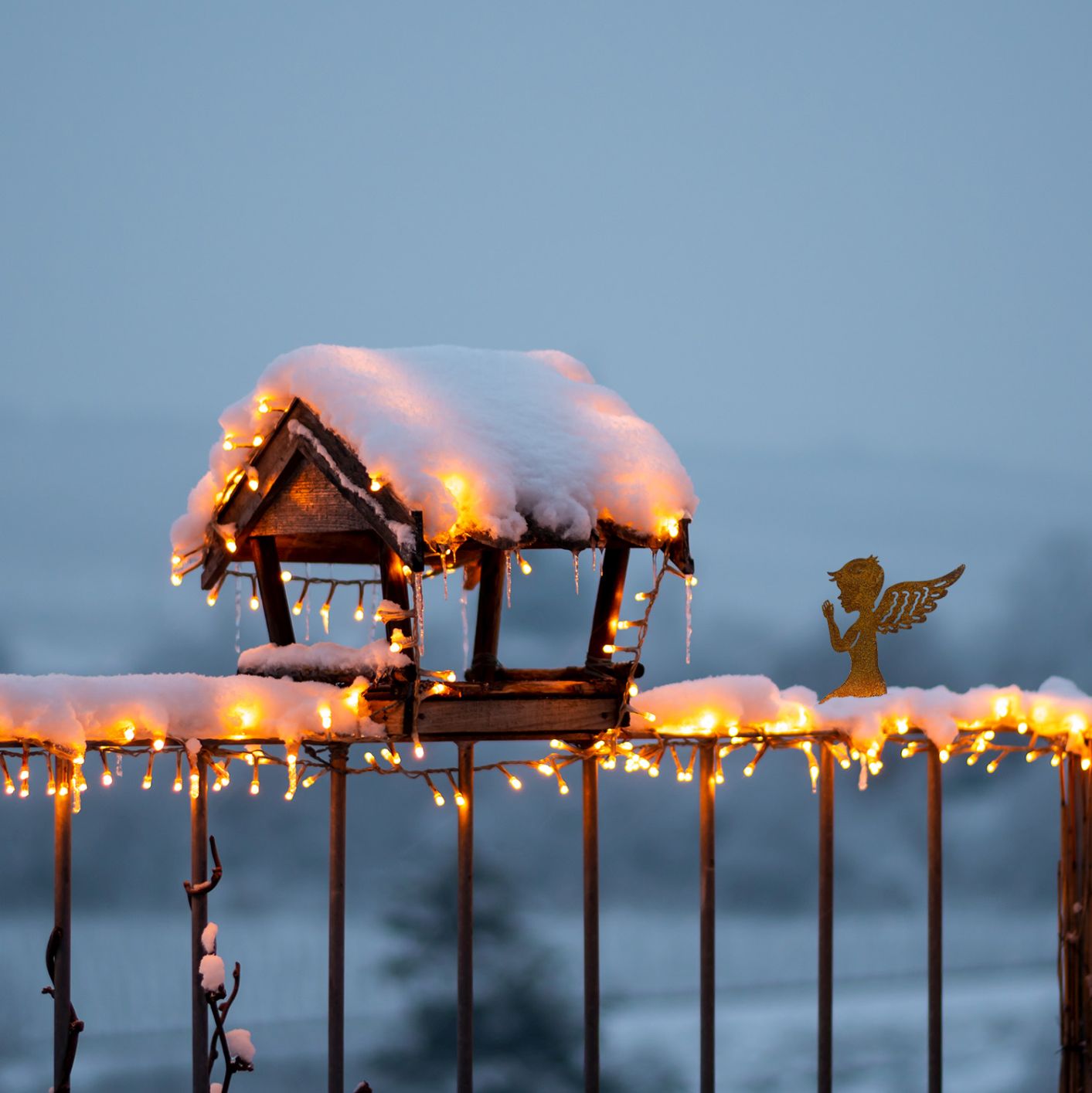 Edelrost Gartenstecker "Kleiner Engel" - 19 cm