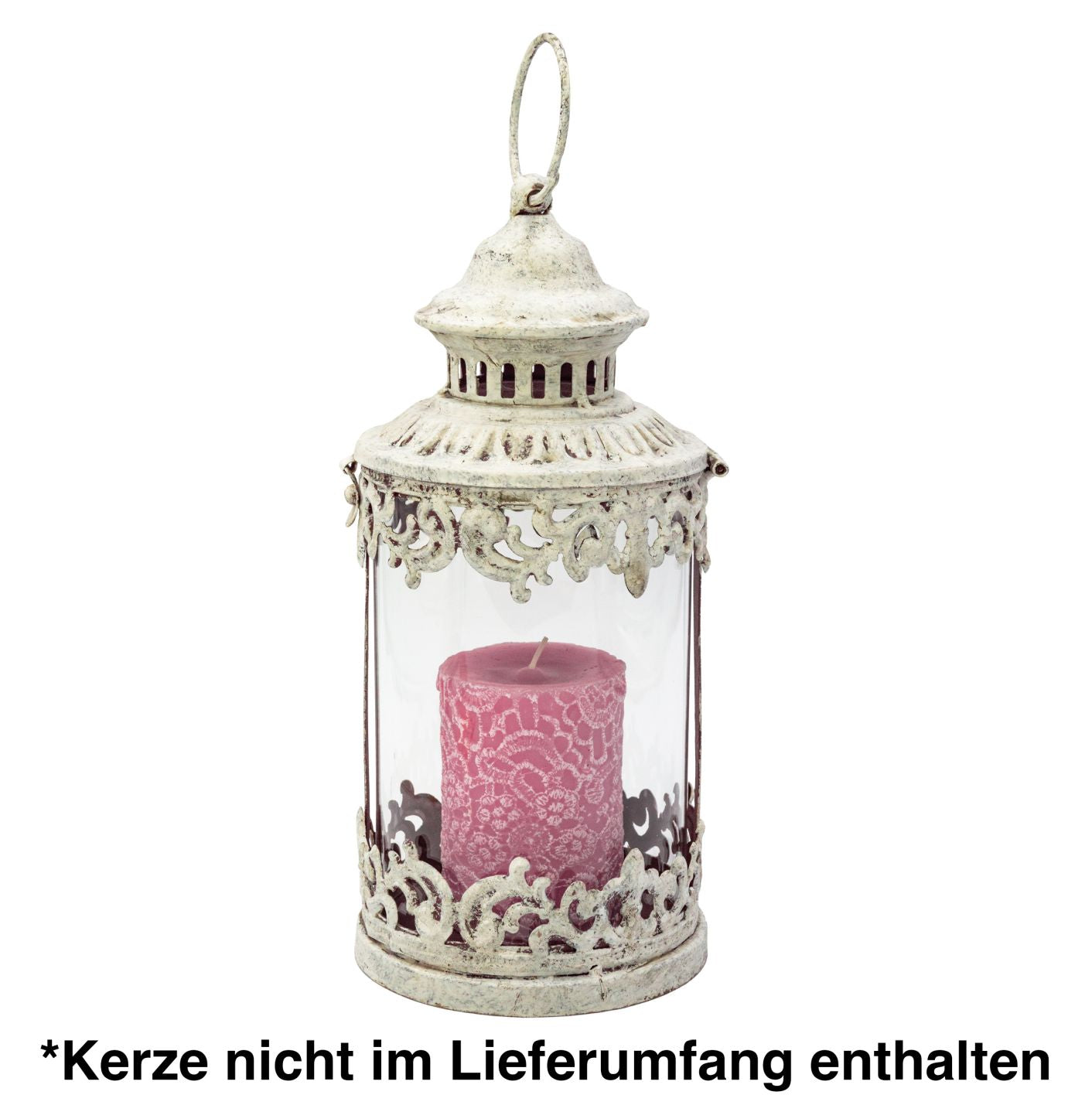 Gartenleuchte zum Stellen oder Hängen Windlicht Glas Laterne - Terrassendeko