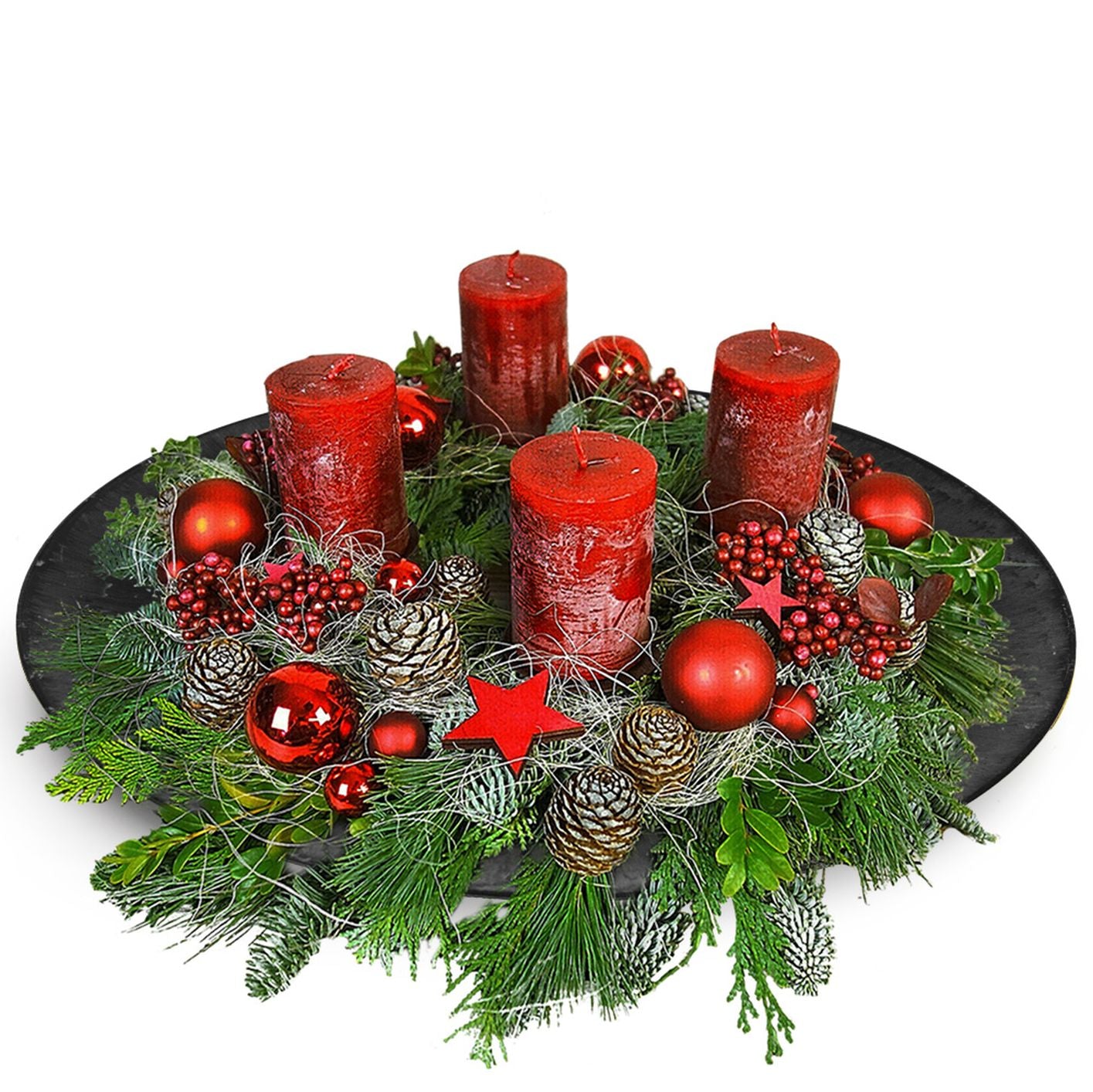 Teller rund D33cm Grau Polypropylen