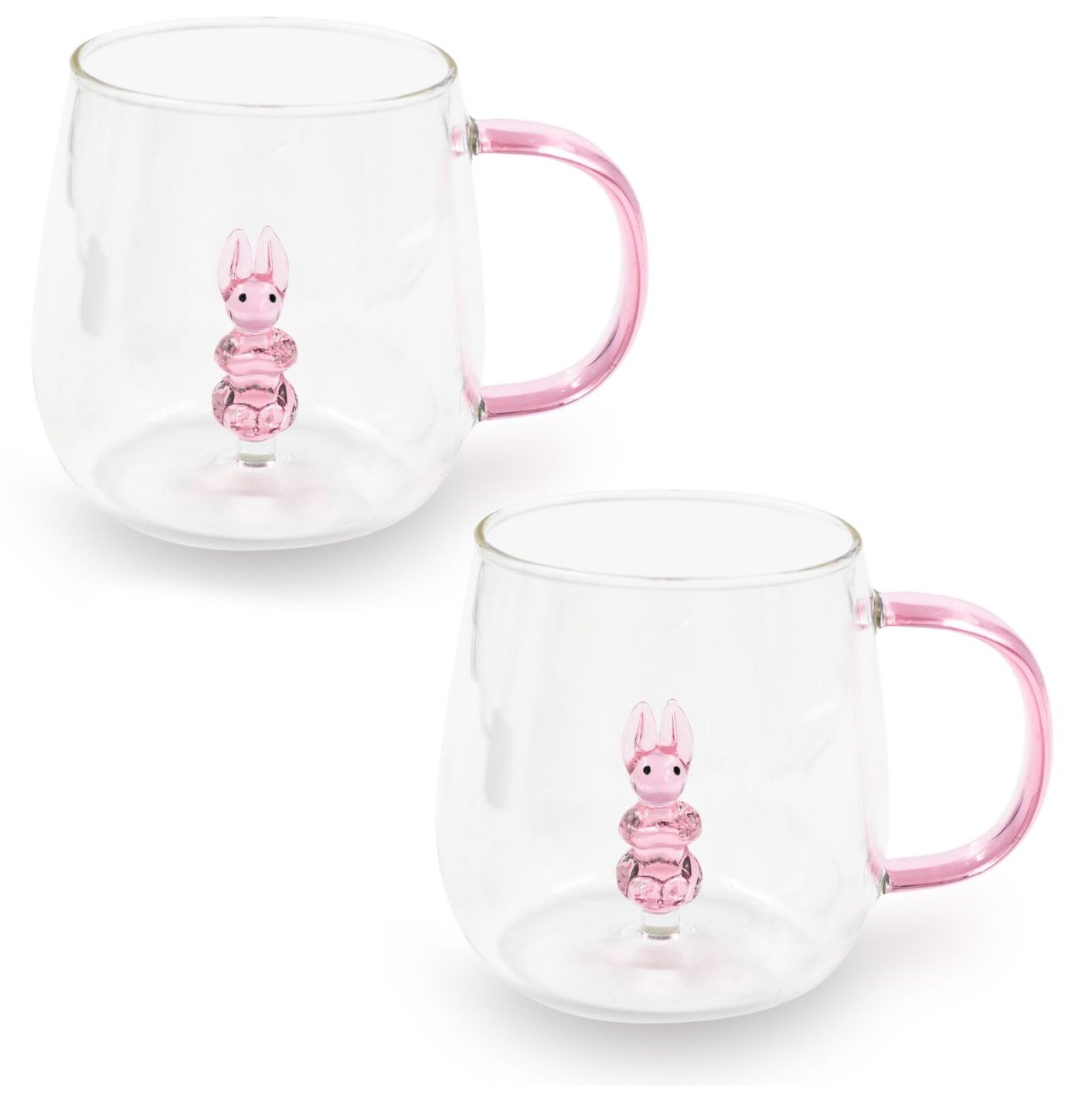 2er Set Glastasse, Hase