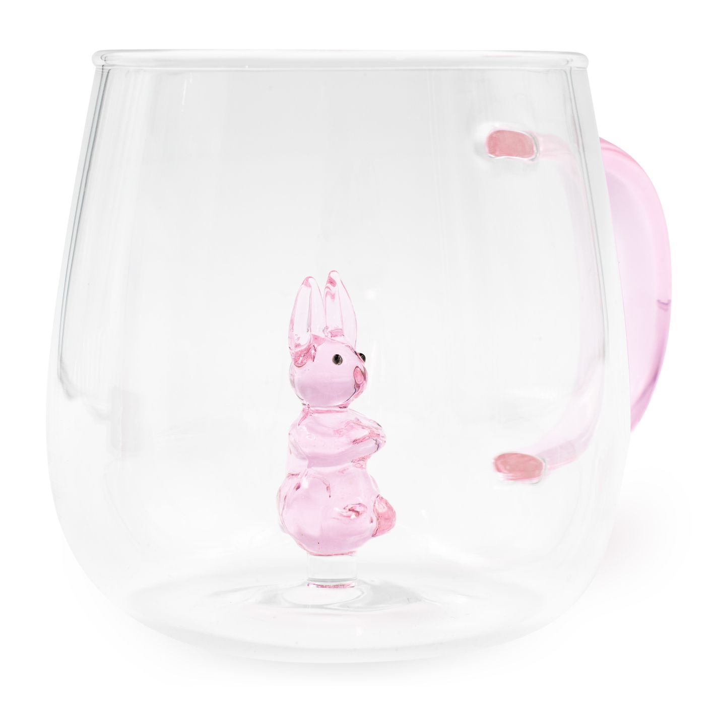 2er Set Glastassen: Hase und Flamingo