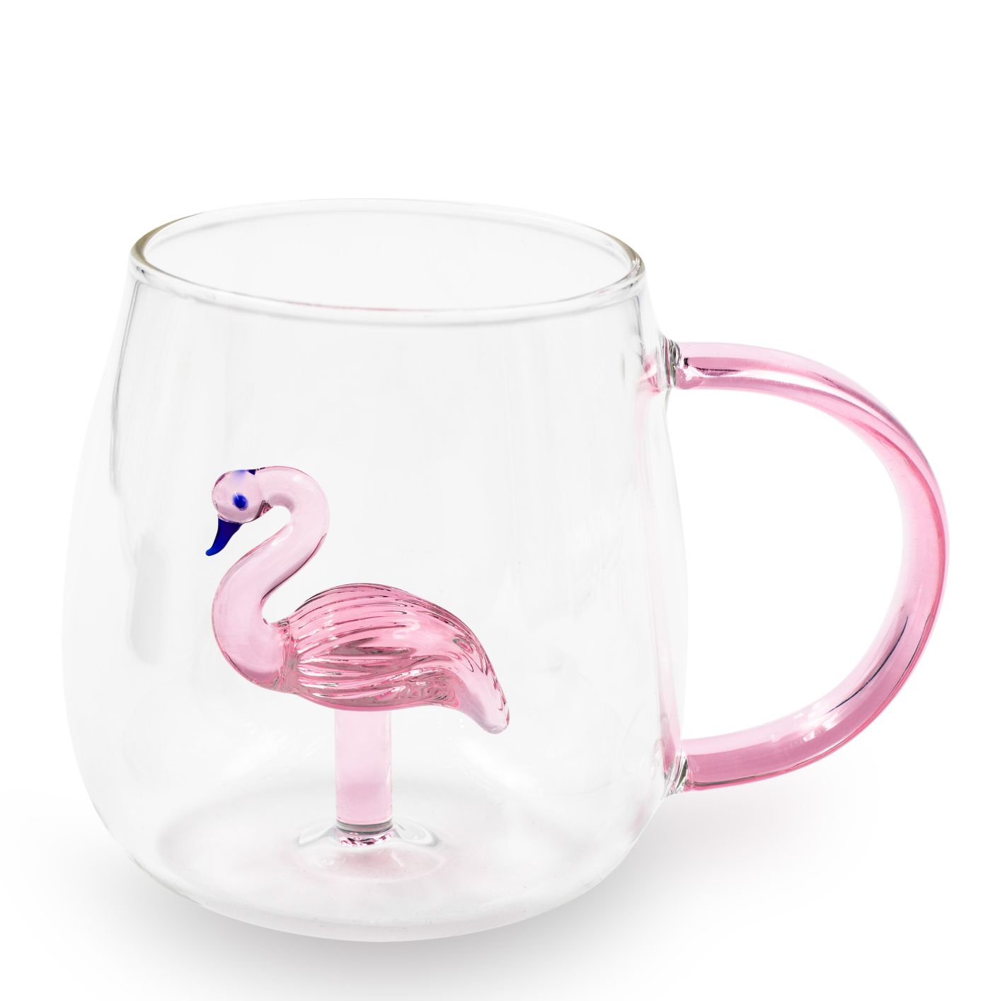 2er Set Glastassen: Hase und Flamingo