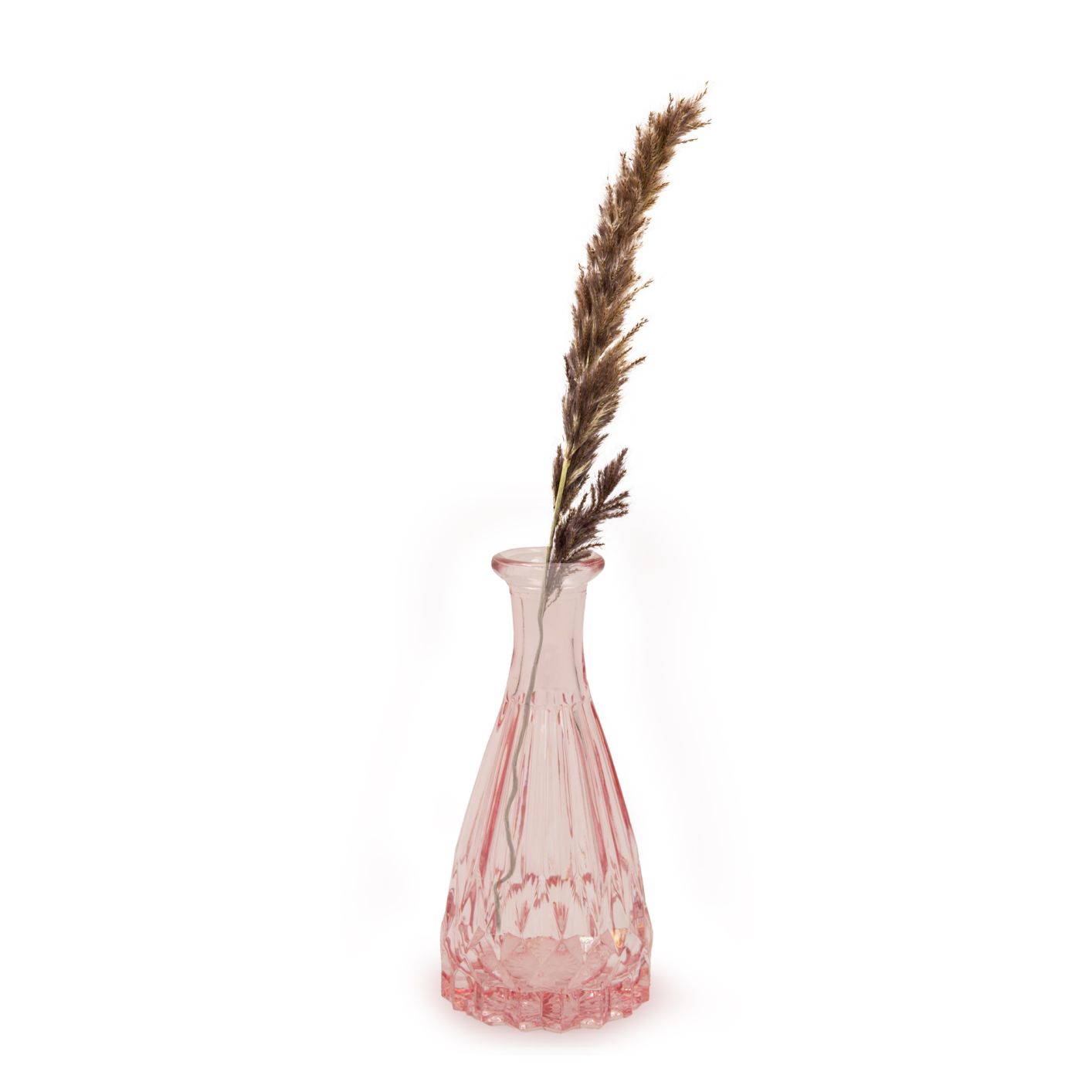 Glas-Vasen, 5 Stück, Rosa, 14,5cm