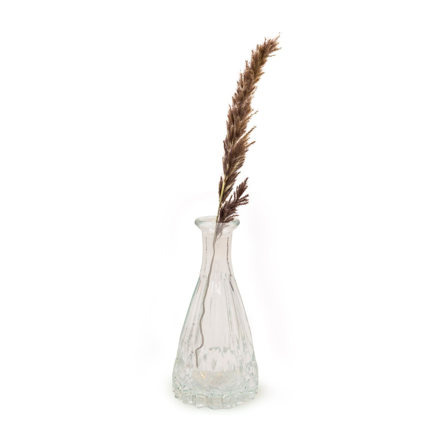 5-er Set, Glas Vasen, Weiß