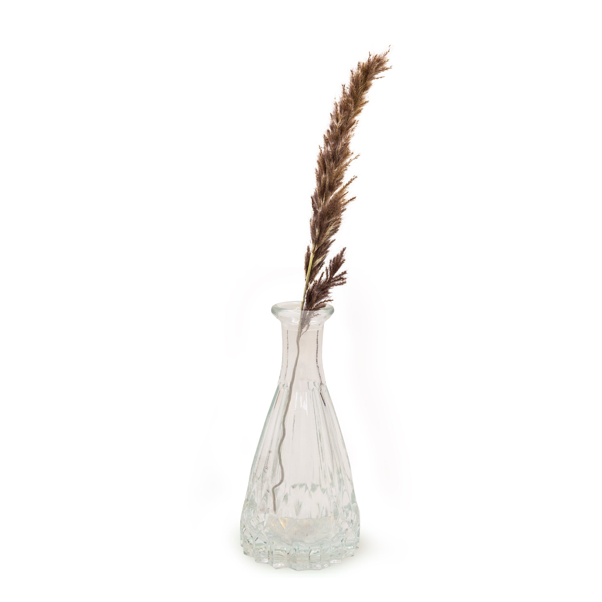 5-er Set, Glas Vasen, Weiß